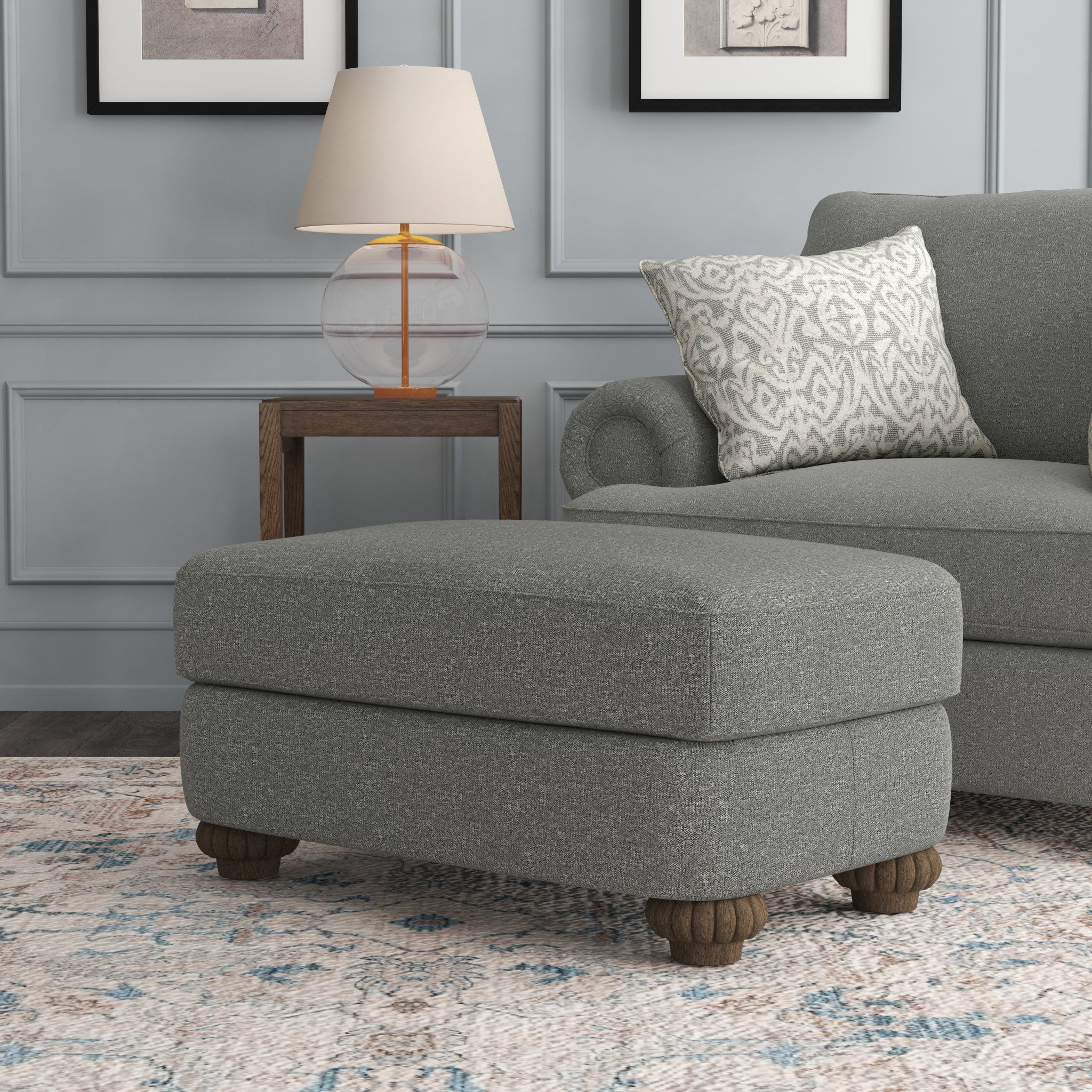 Patterson Fabric Ottoman