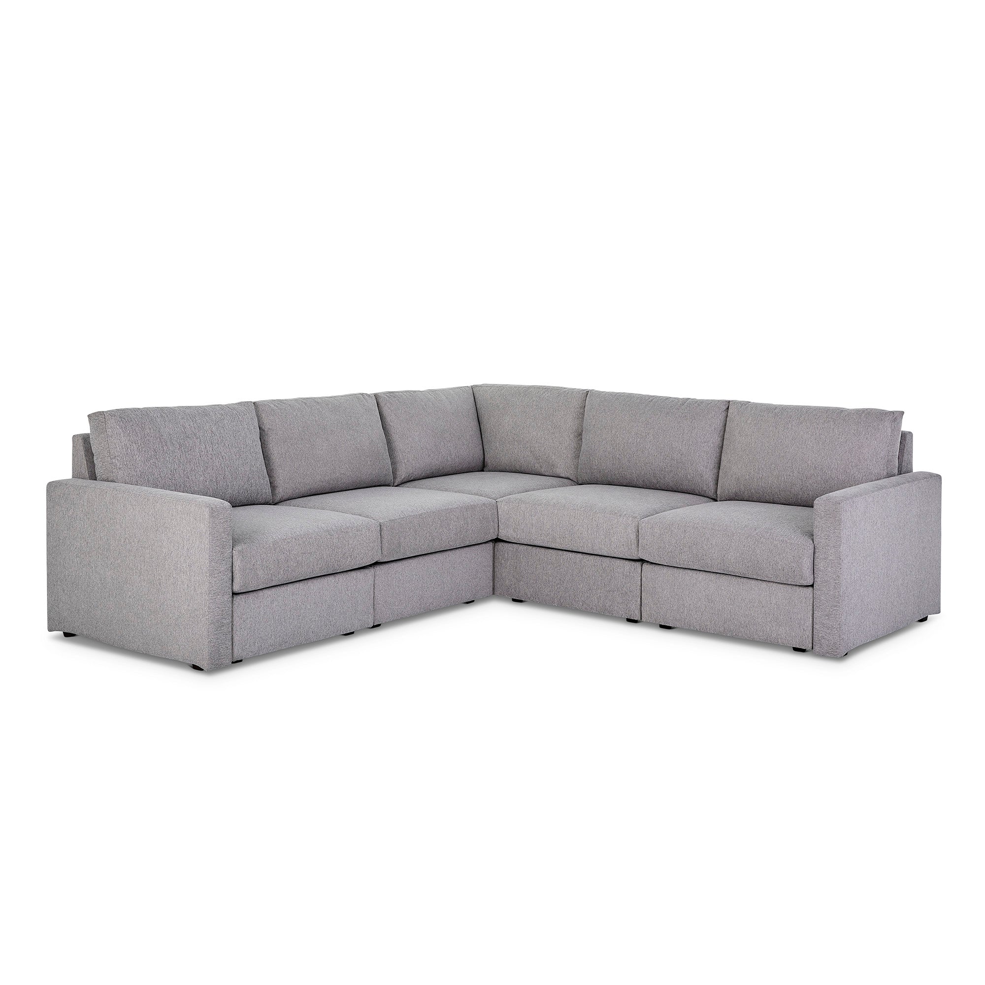 Flex Gray Fabric Sectional