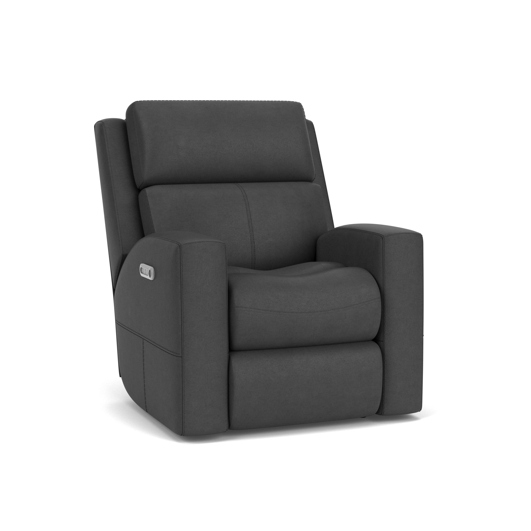 Score Leather Power Recliner with Power Headrest & Lumbar