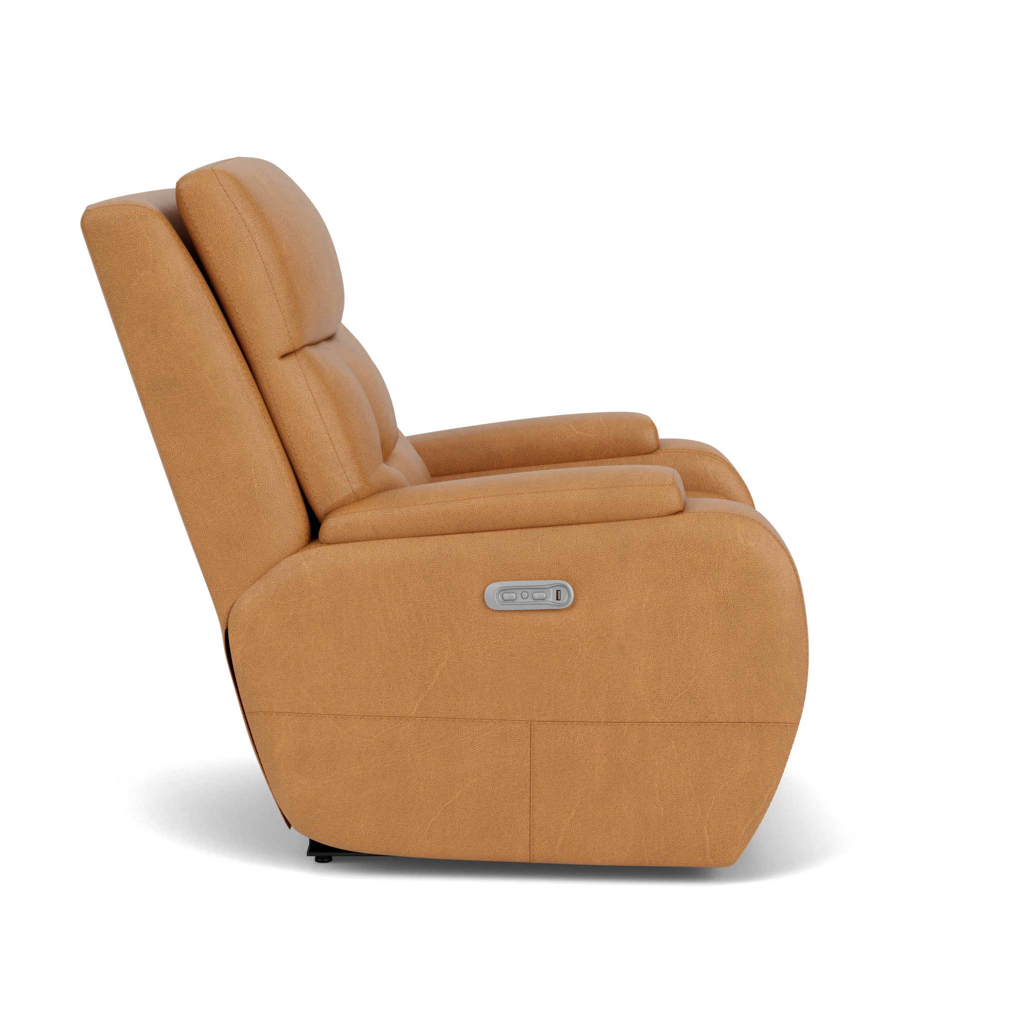 Strait Leather Power Recliner with Power Headrest