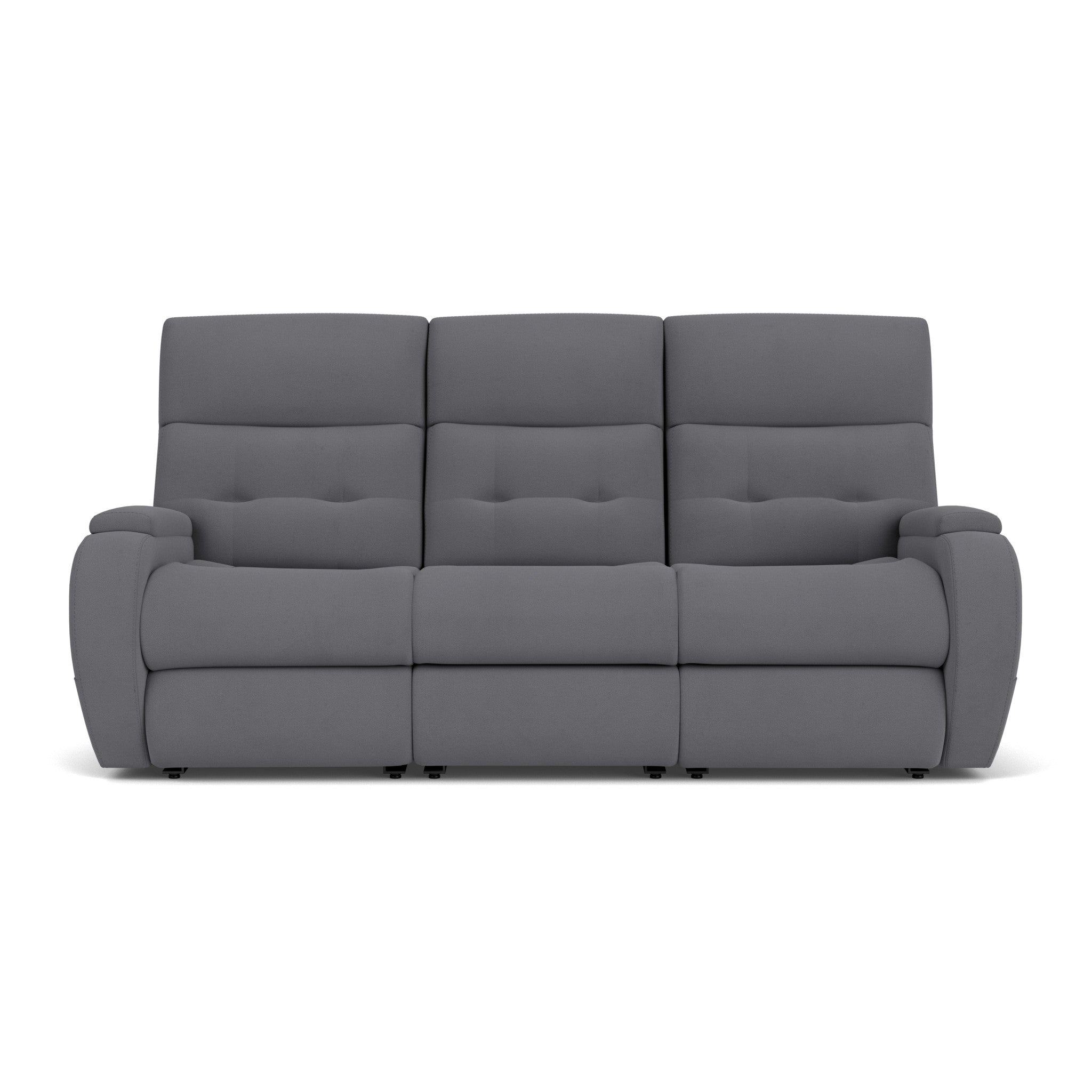 Strait Leather Power Reclining Sofa with Power Headrests