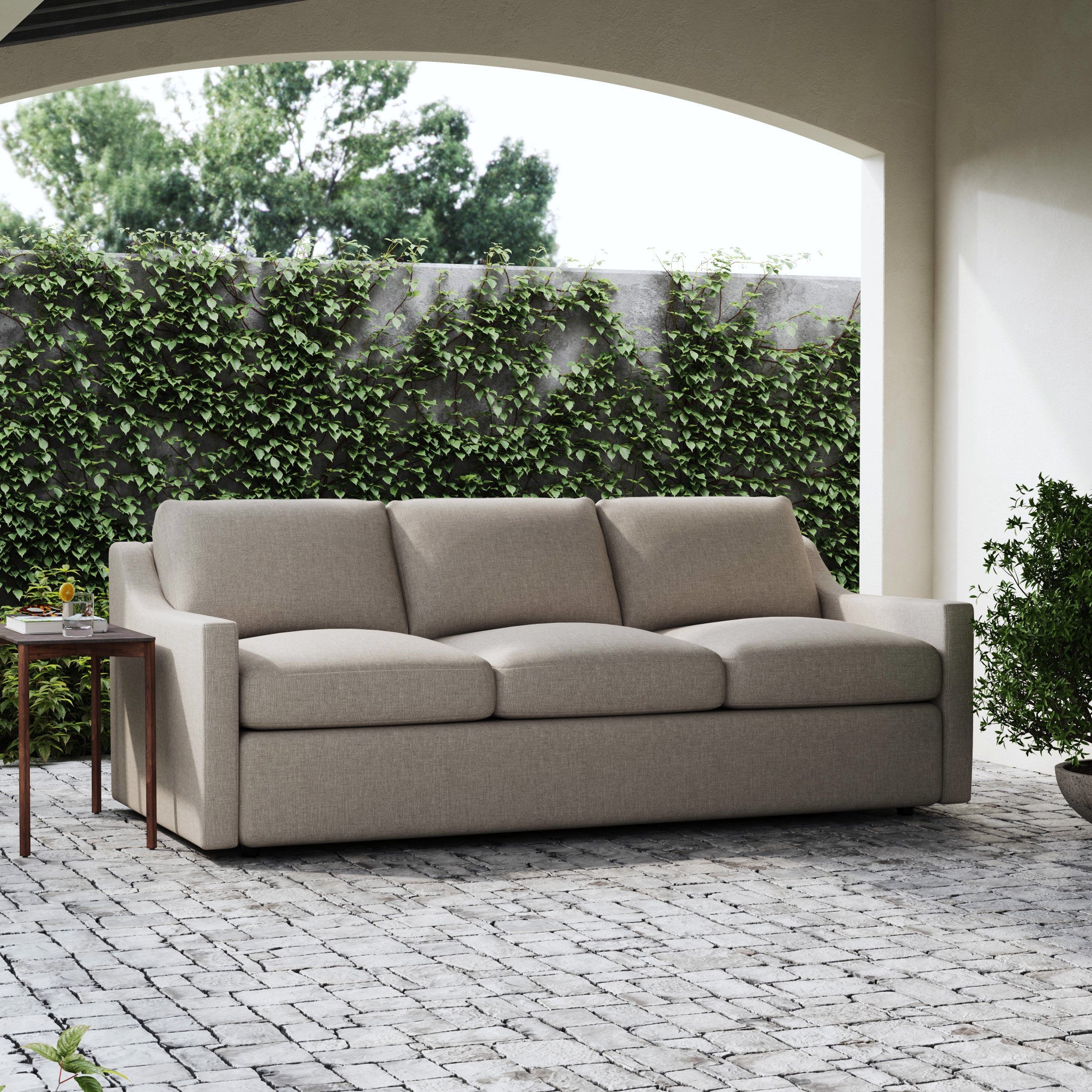 Sky Cast Ash Fabric Outdoor Sofa