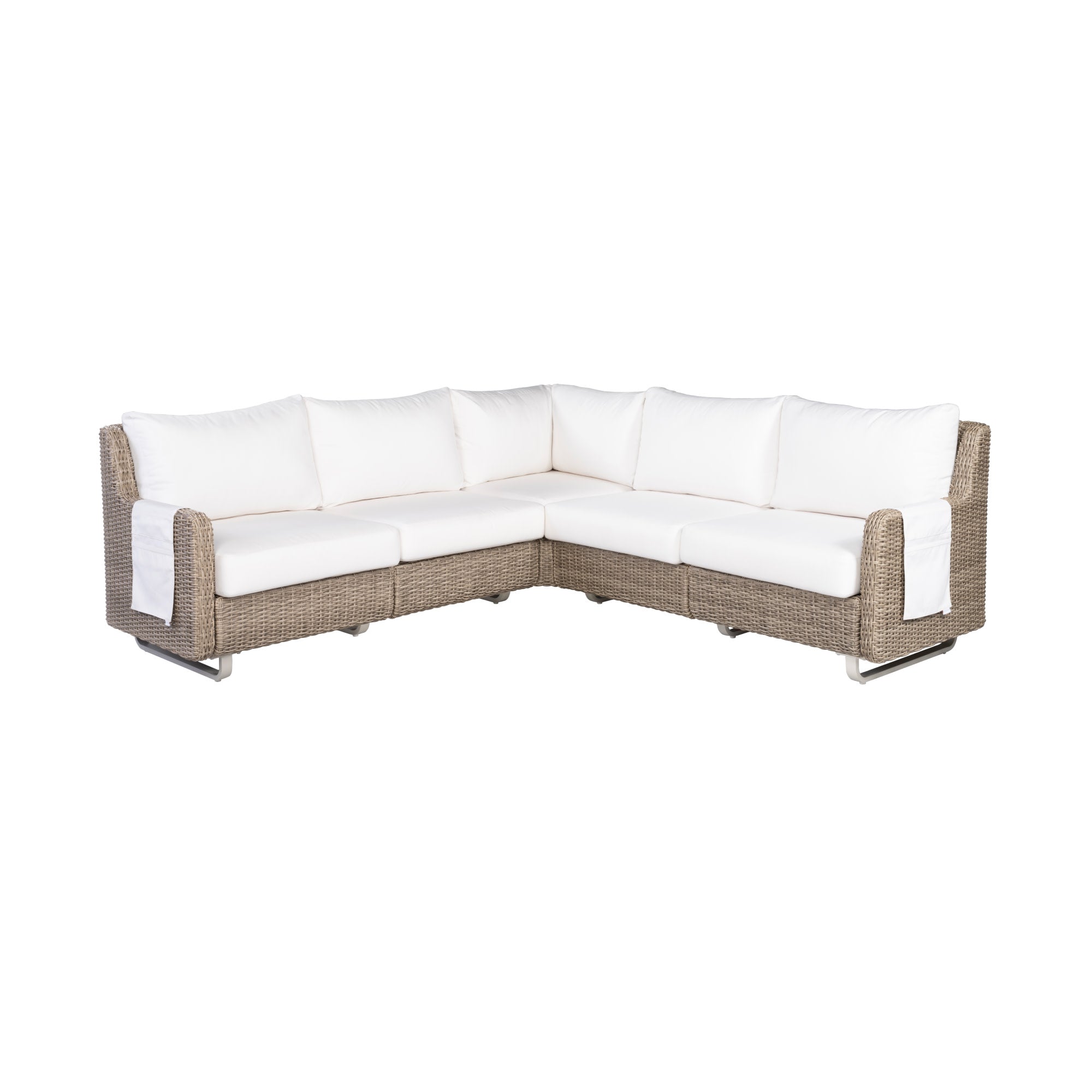 Vista Canvas Natural 5-Seat Sectional