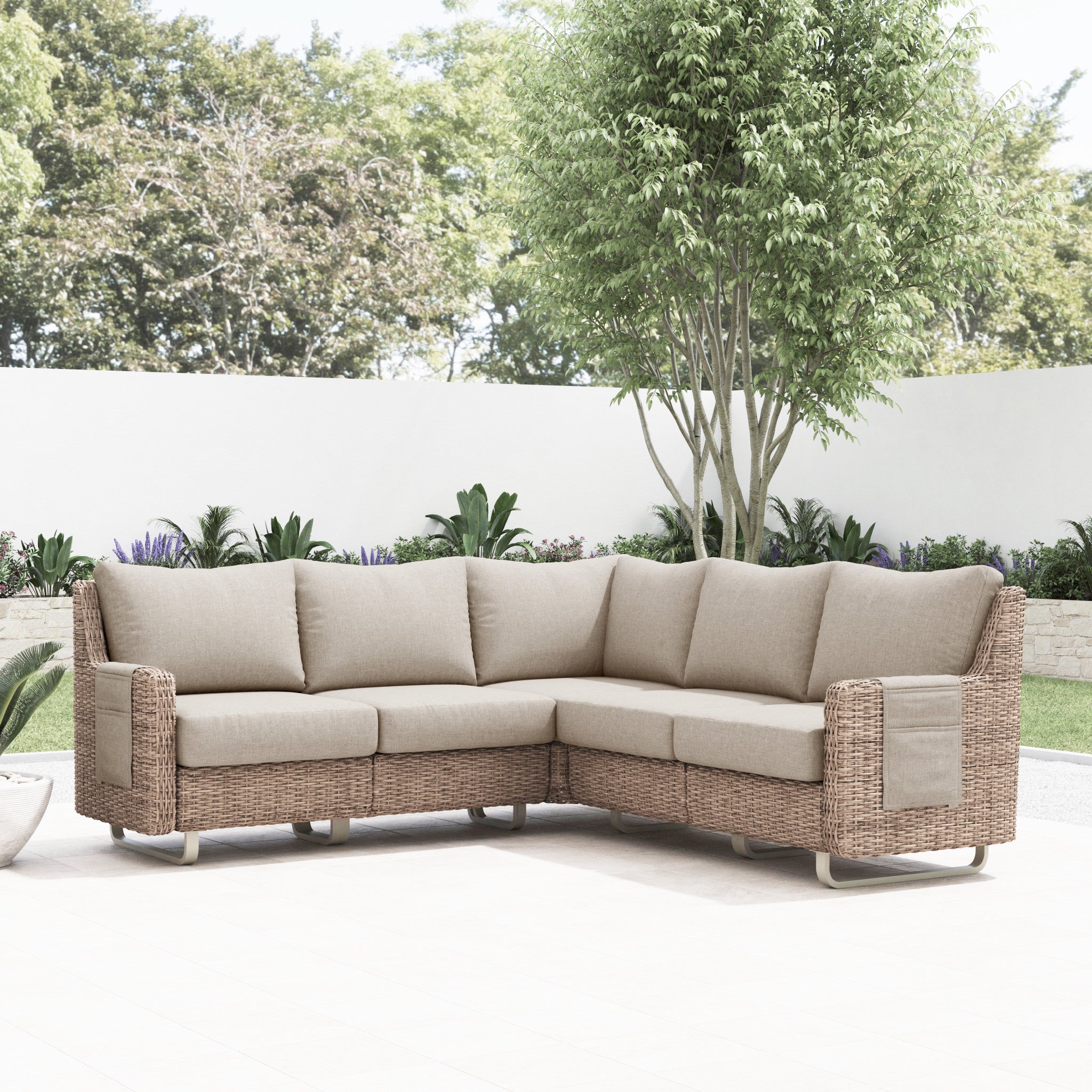 Vista Cast Ash 5-Seat Sectional