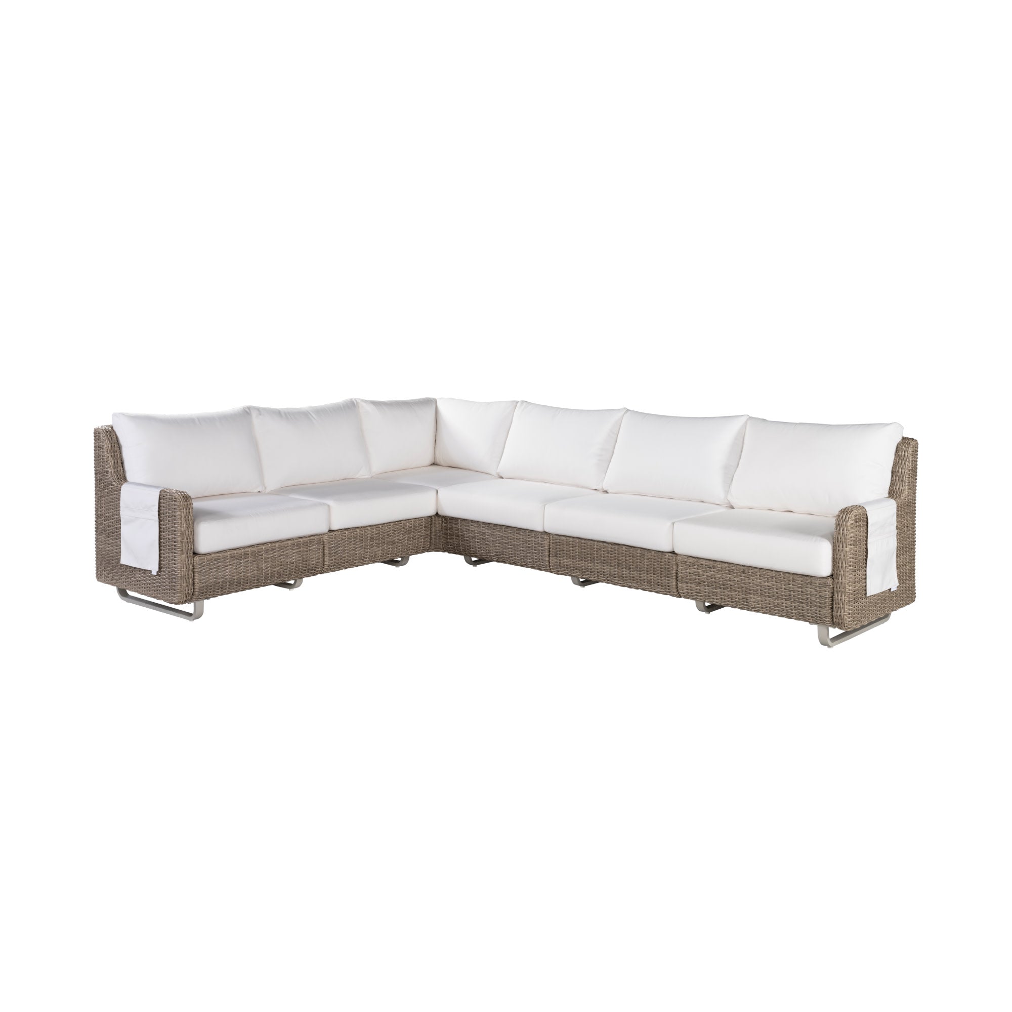 Vista Canvas Natural 6-Seat Sectional