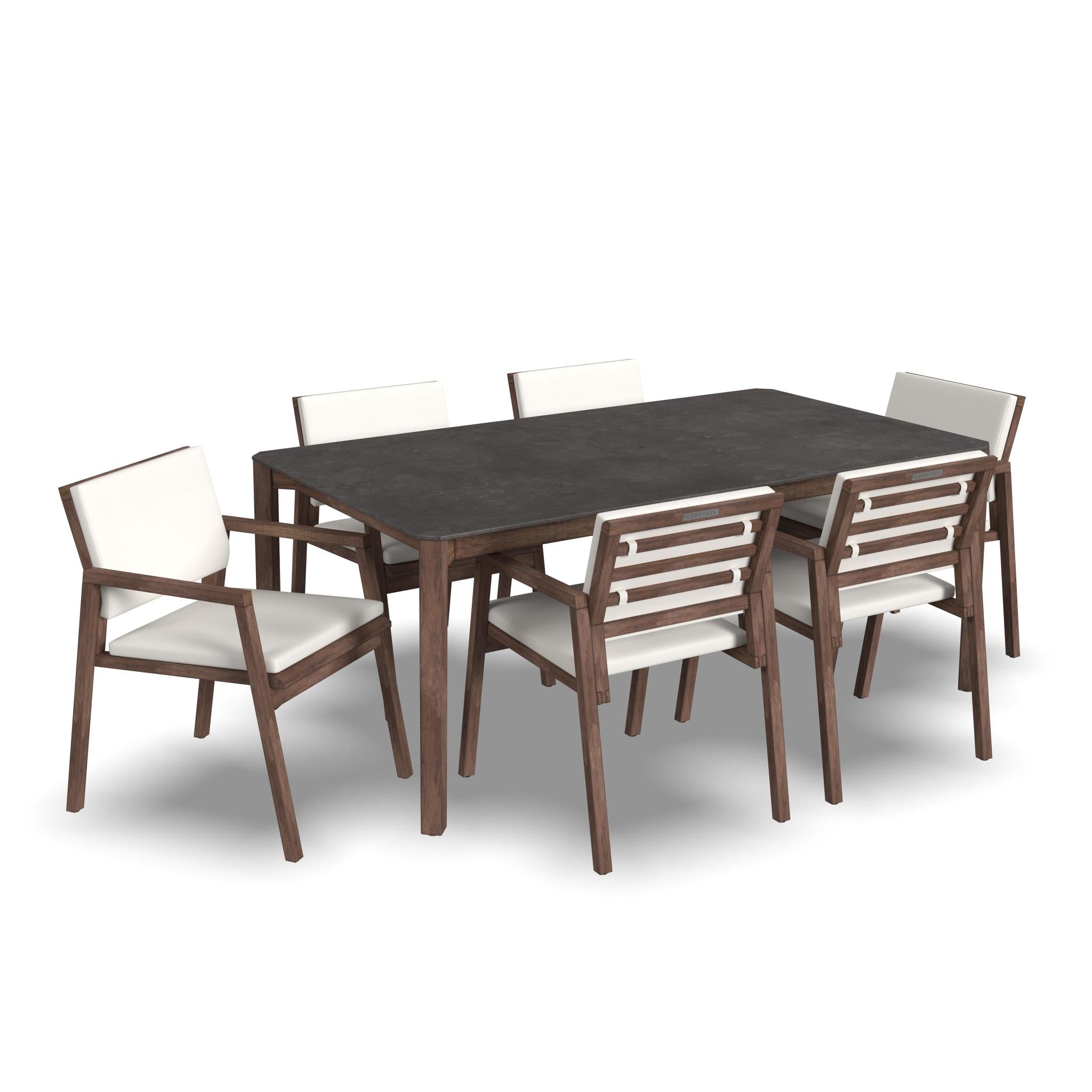 Nova Canvas Natural 7-Piece Dining Set