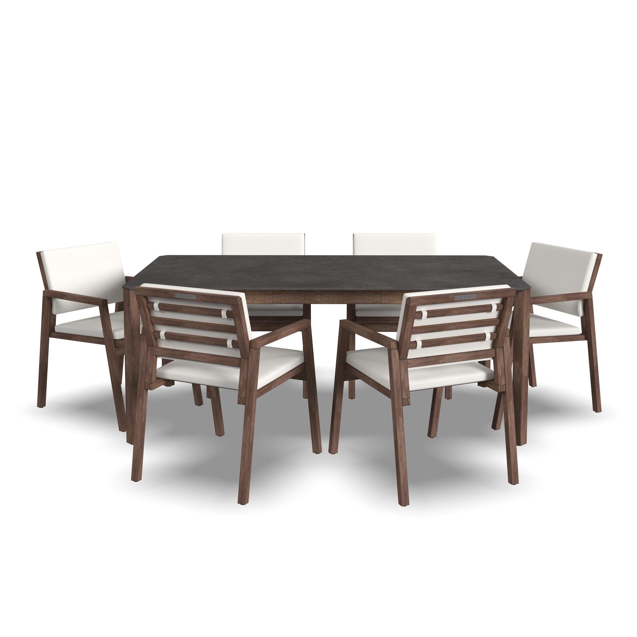 Nova Canvas Natural 7-Piece Dining Set