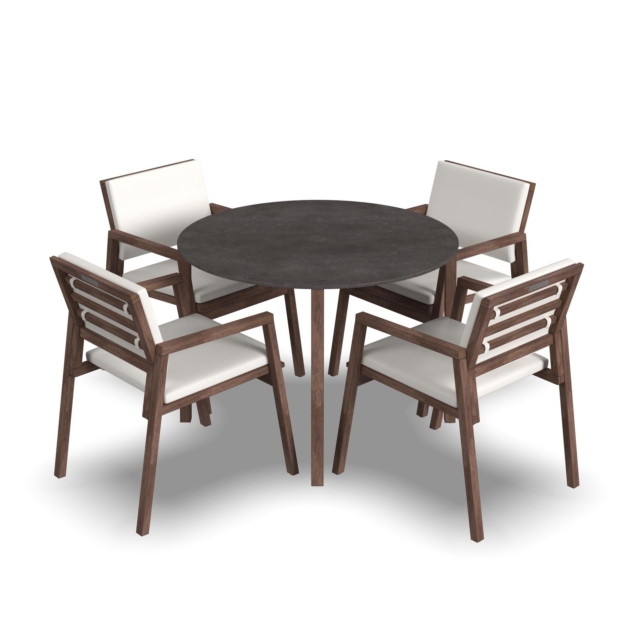 Nova Canvas Natural 5-Piece Dining Set