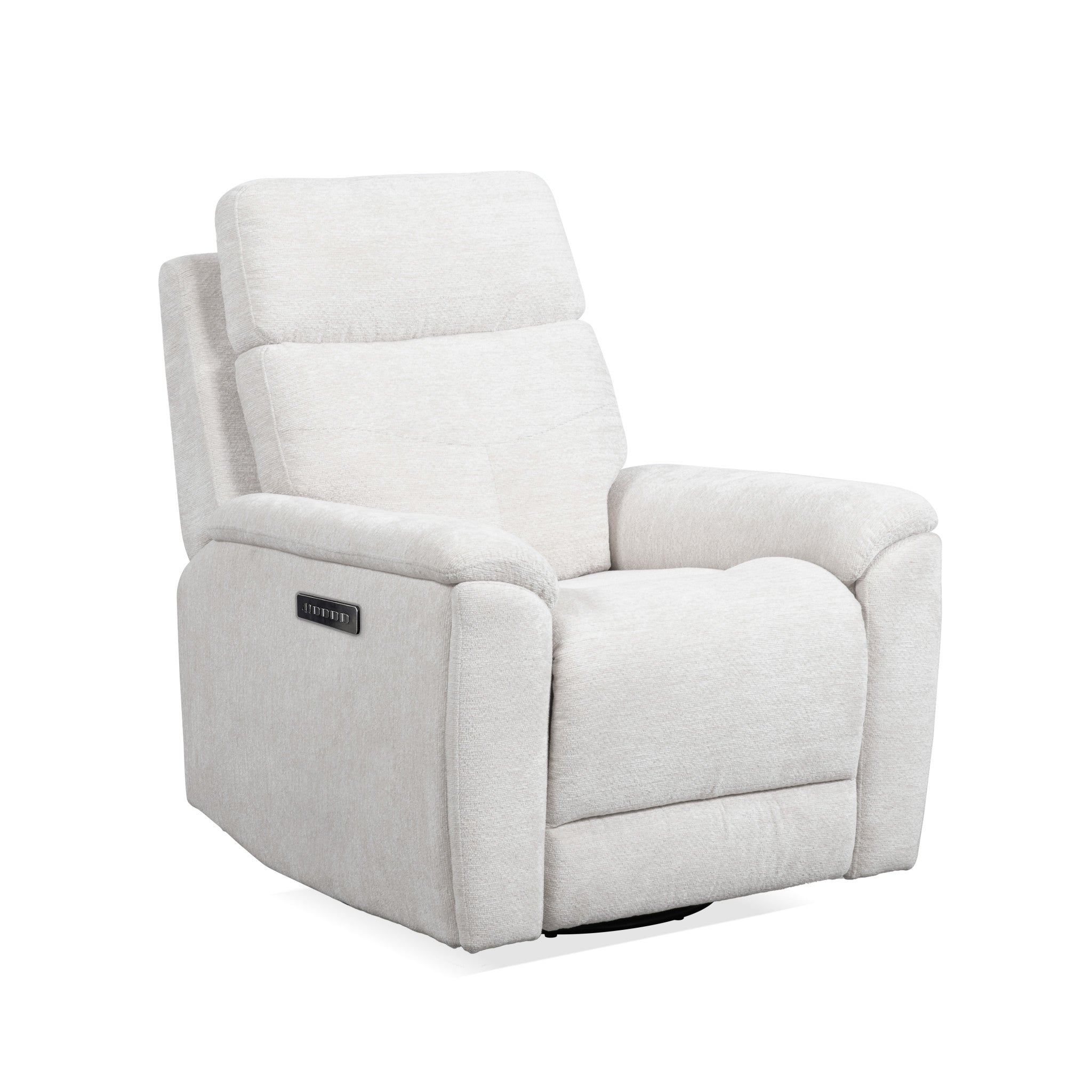 Refined Power Swivel Gliding Recliner with Power Headrest & Lumbar