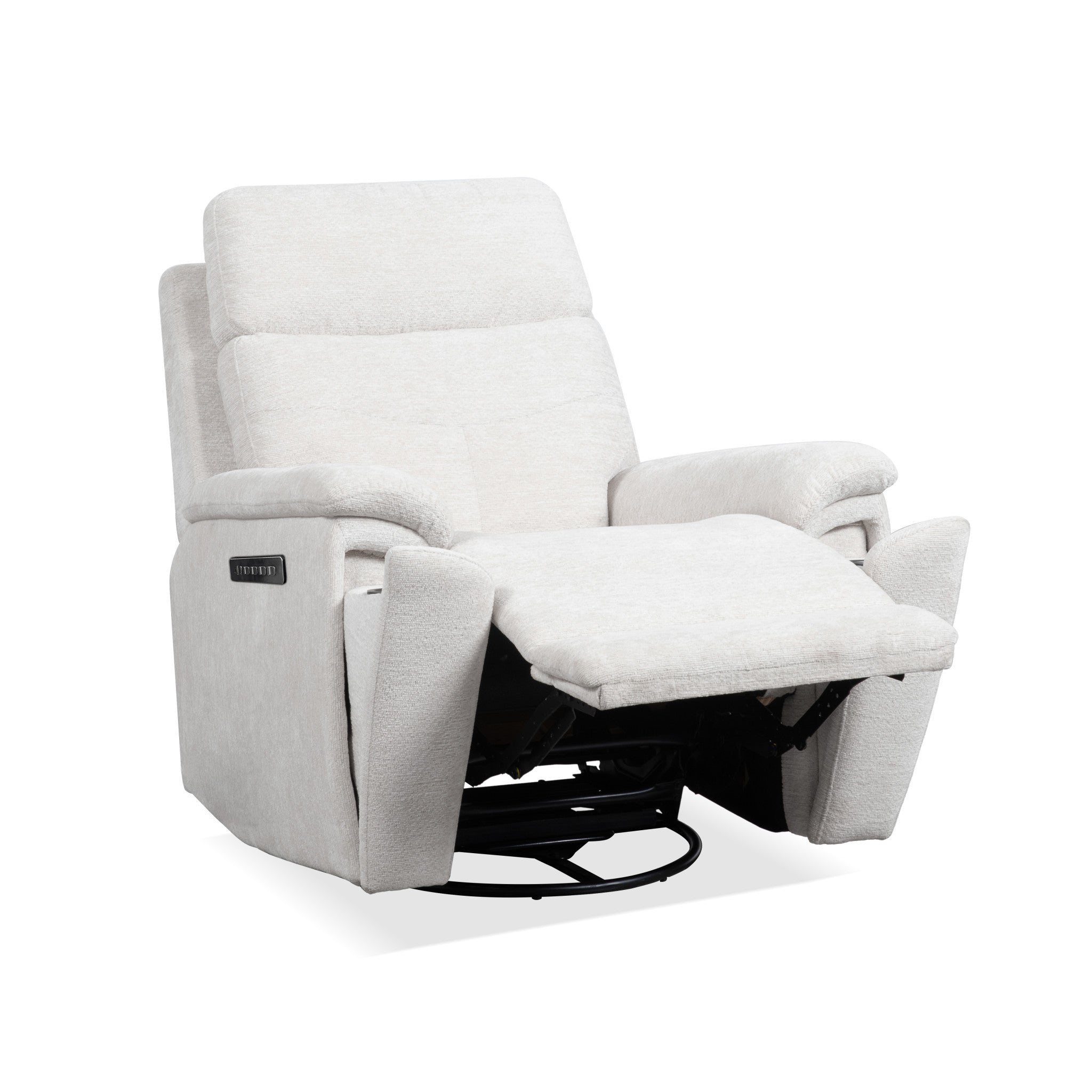 Refined Pearl Perfect Match Power Swivel Gliding Recliner with Power Headrest & Lumbar