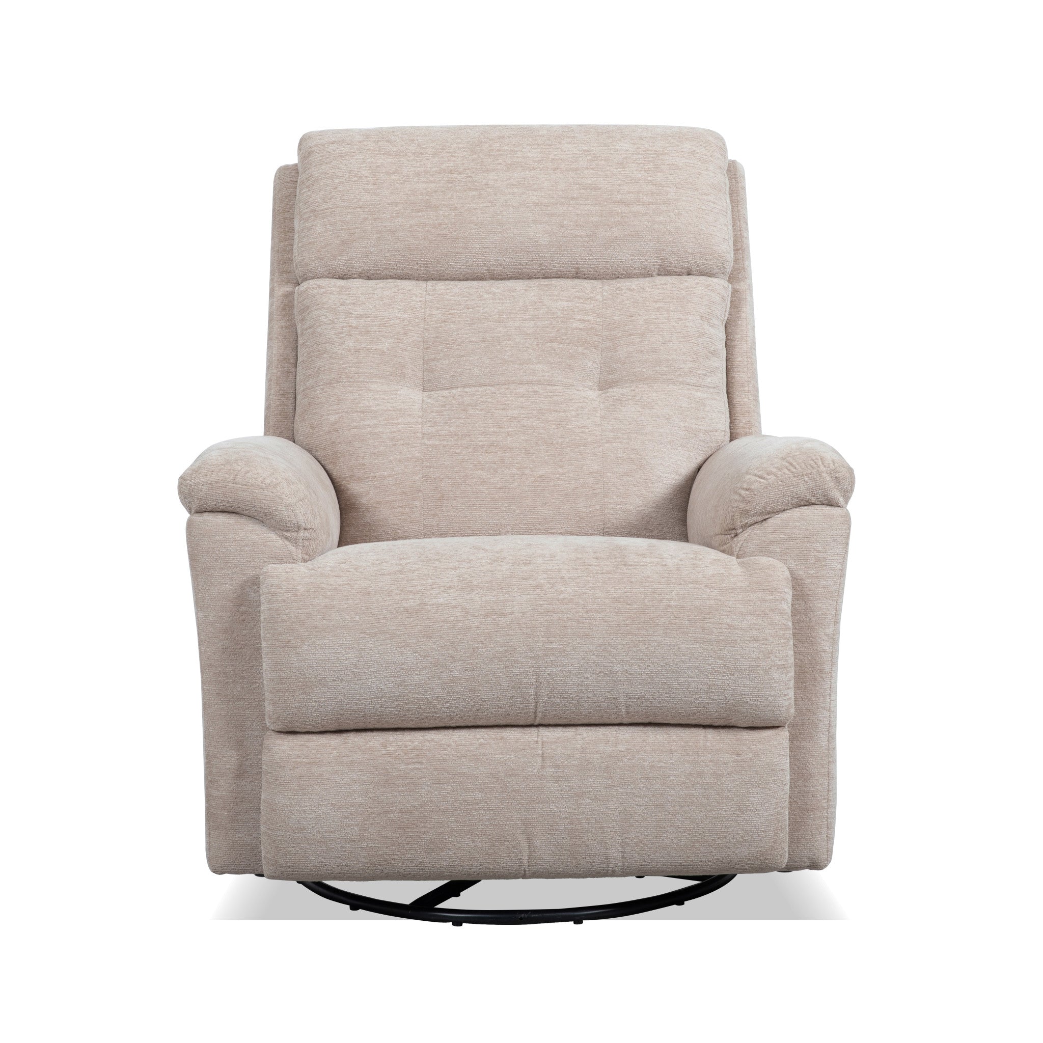 Sophisticated Power Swivel Gliding Recliner with Power Headrest & Lumbar