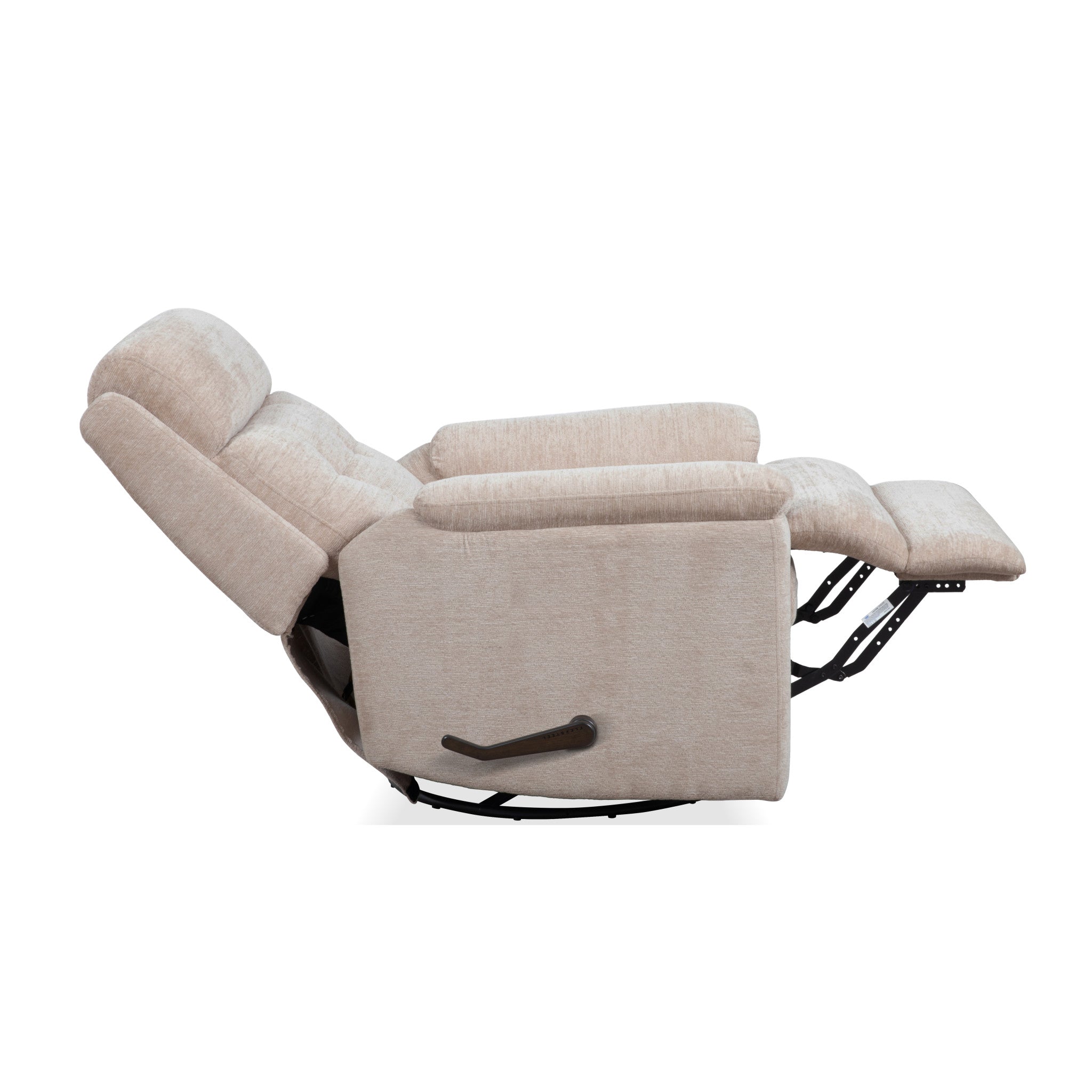 Sophisticated Fabric Swivel Gliding Recliner