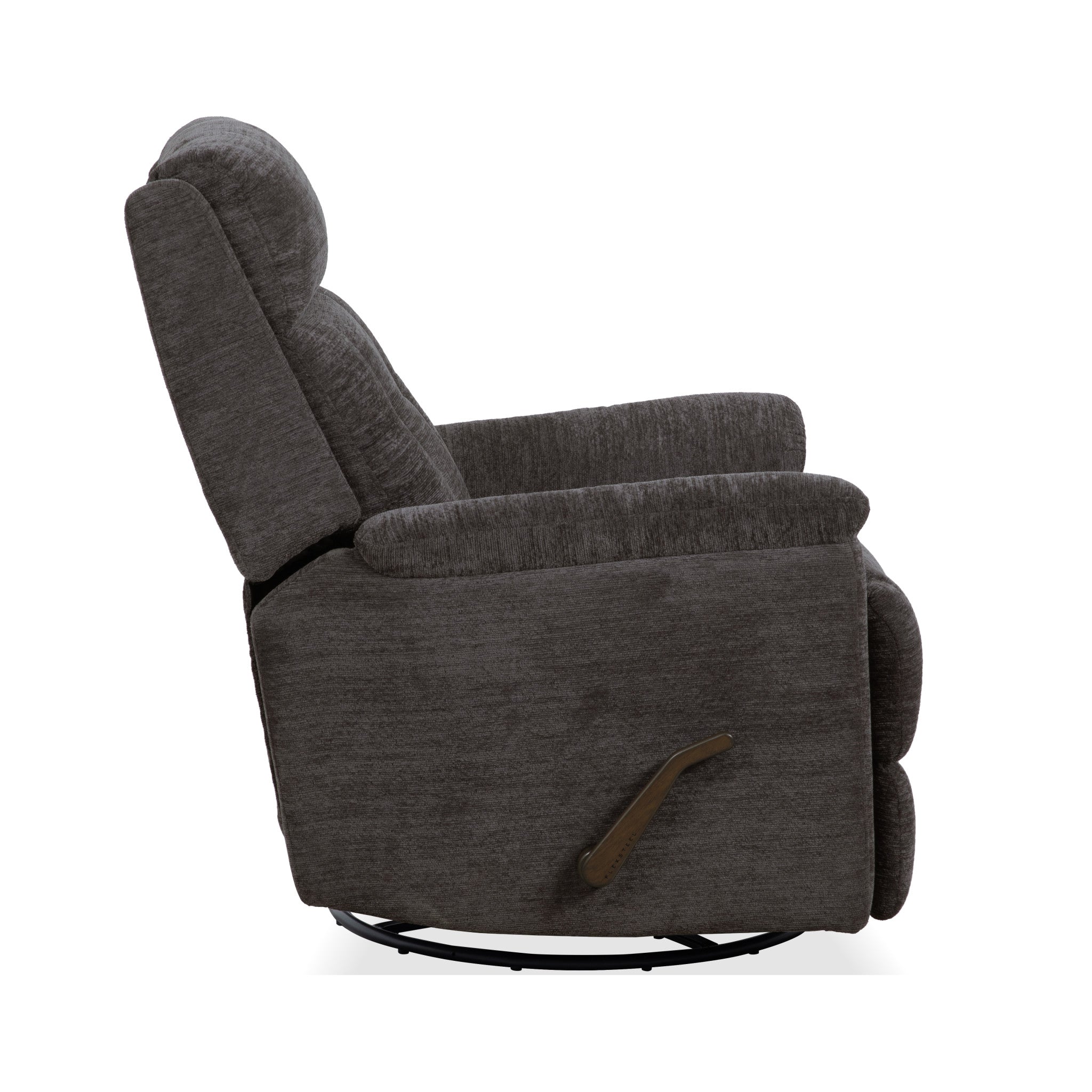 Sophisticated Fabric Swivel Gliding Recliner