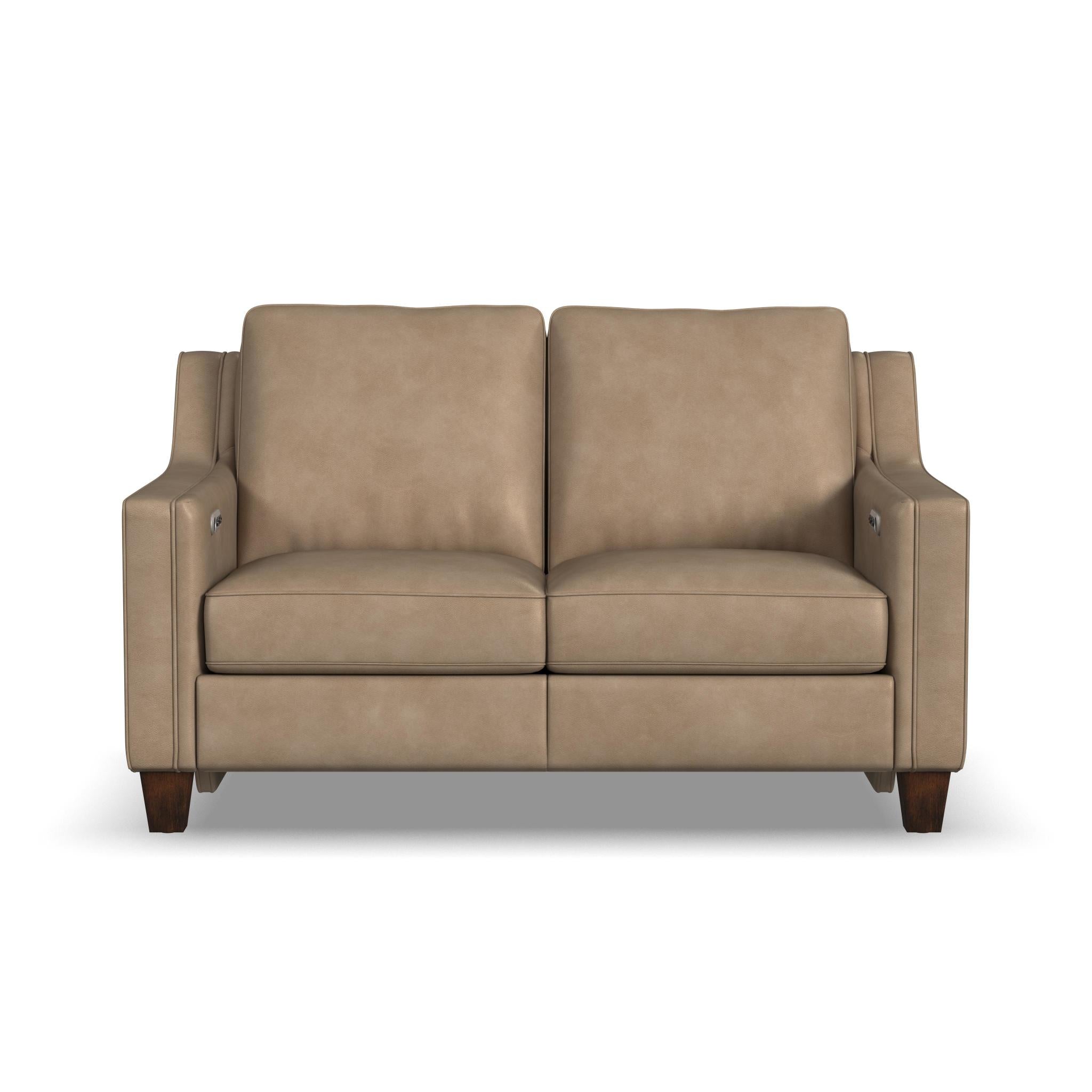 Finley Leather Power Inclining Loveseat