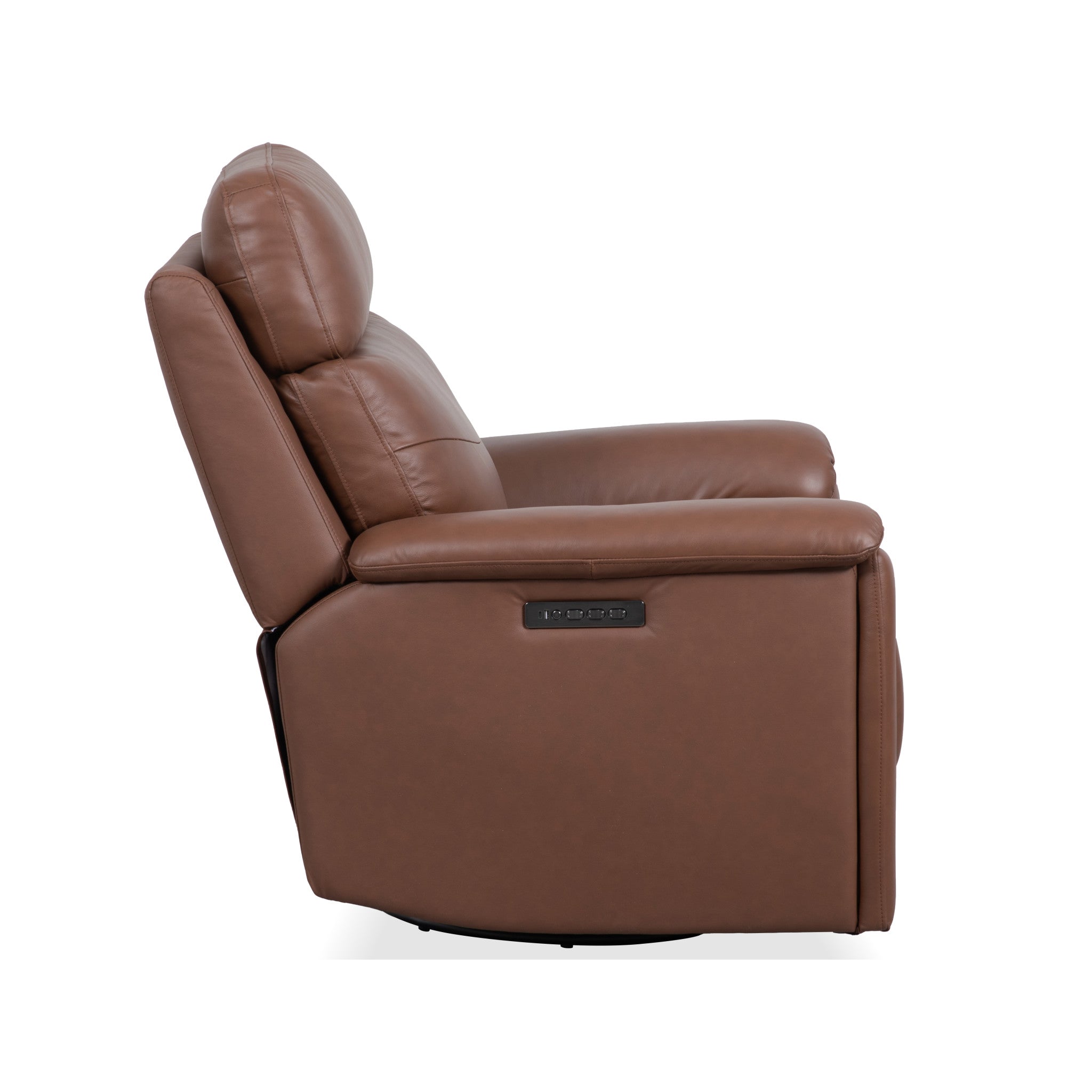 Refined Hickory Perfect Match Power Swivel Gliding Recliner with Power Headrest & Lumbar