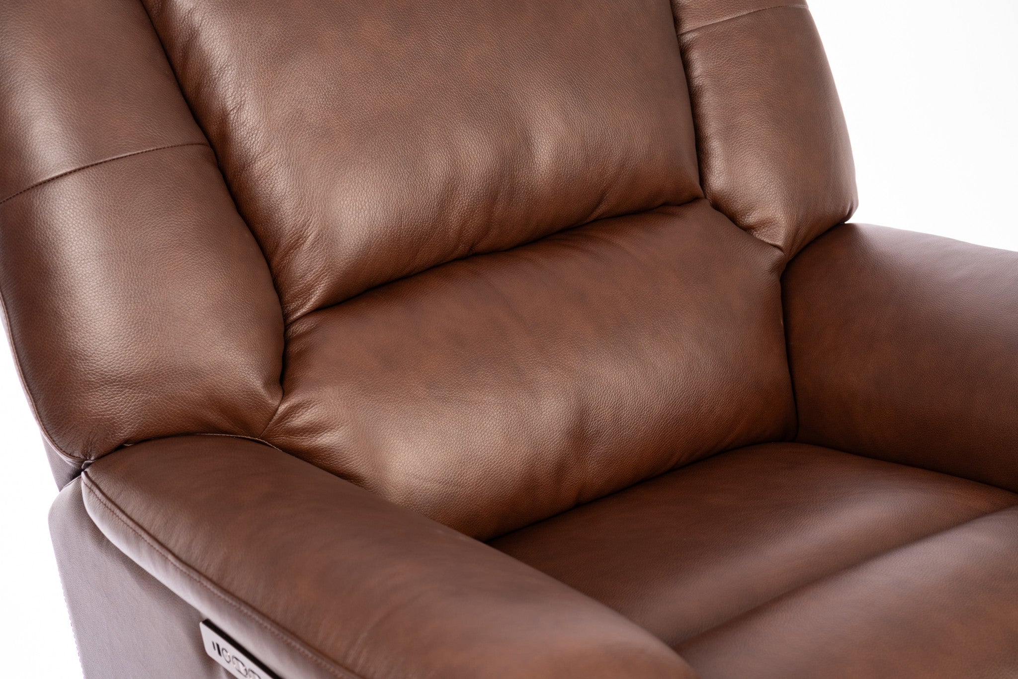 Plush Tavern Brown Perfect Match Power Gliding Recliner with Power Headrest & Lumbar