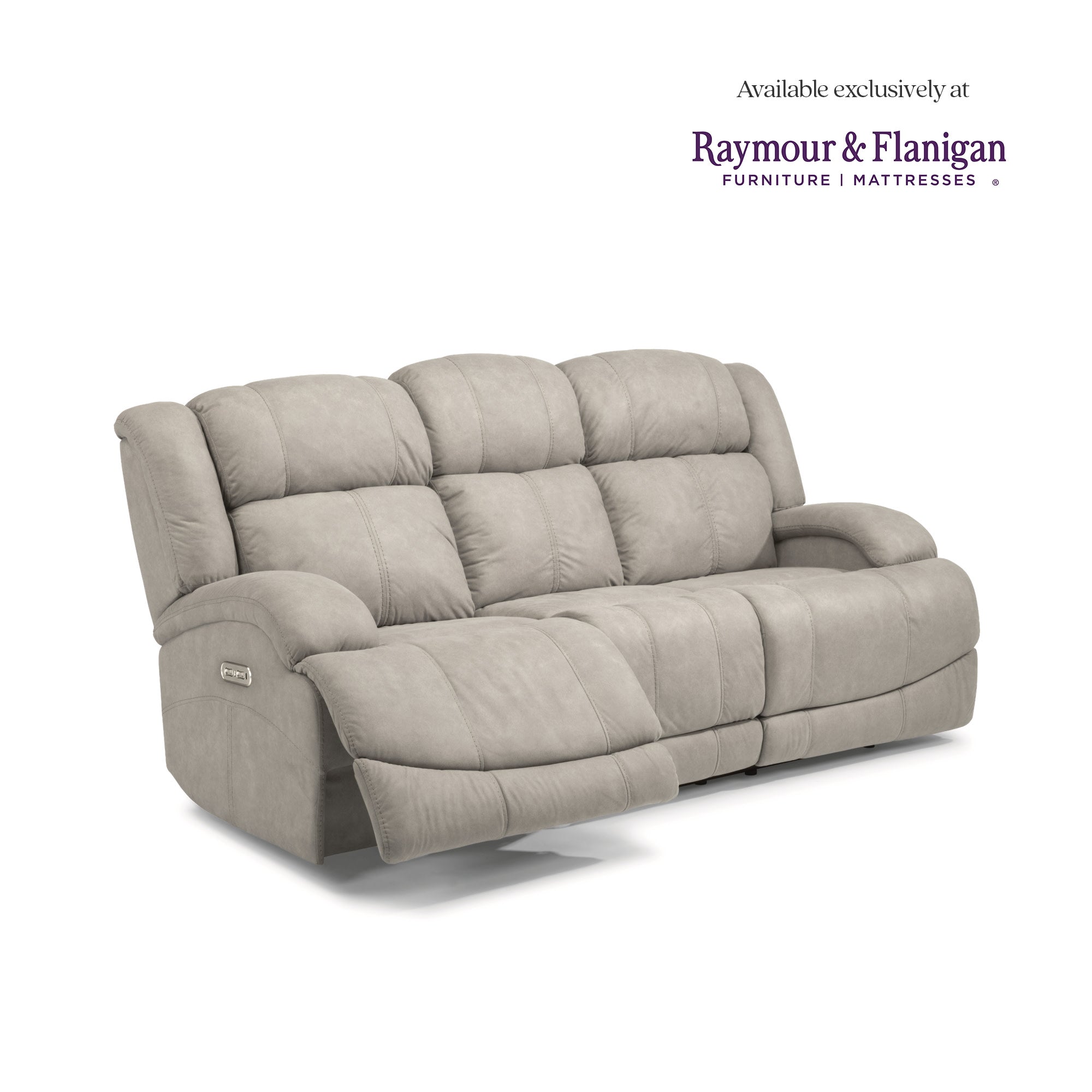 Quincey Fabric Power Reclining Sofa with Power Headrests