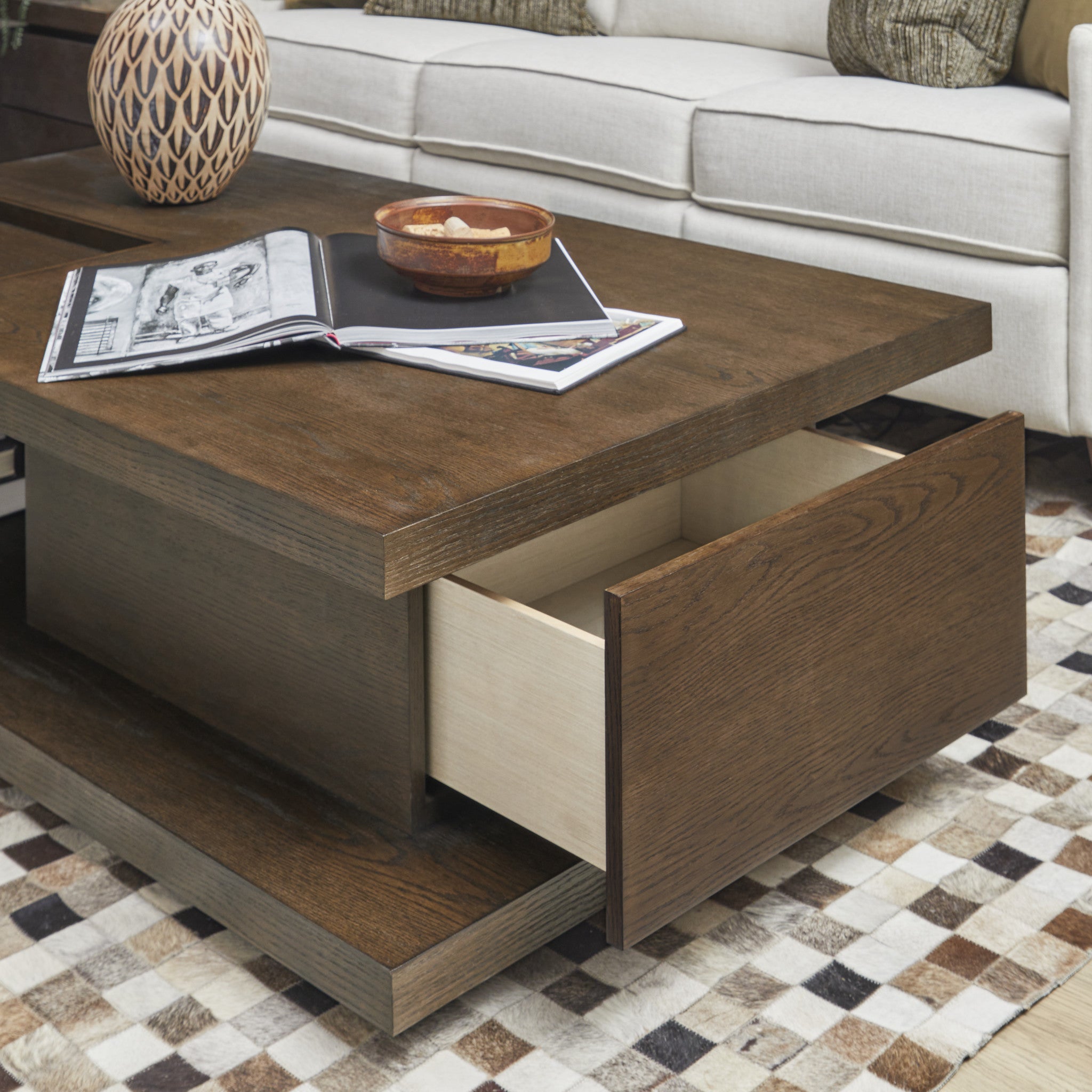 Athens Rectangular Coffee Table with Casters