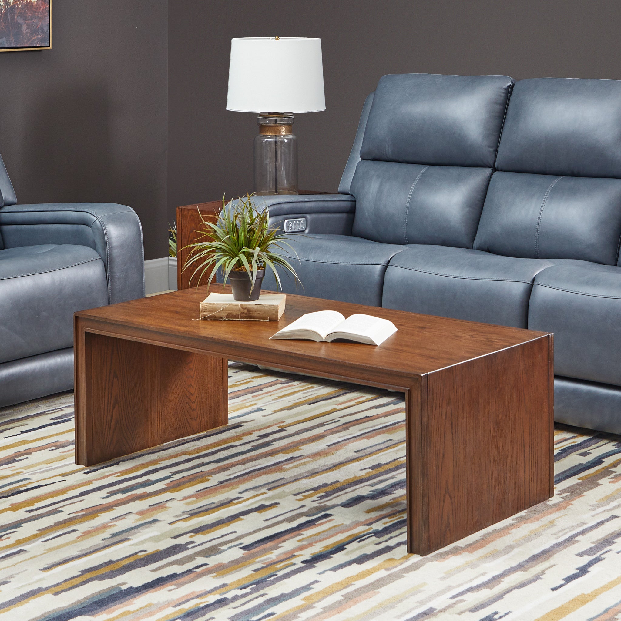 Waterfall Brown Rectangular Coffee Table