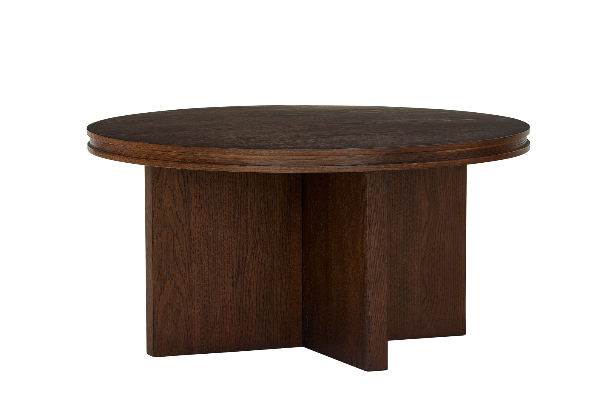 Waterfall Brown Round Coffee Table