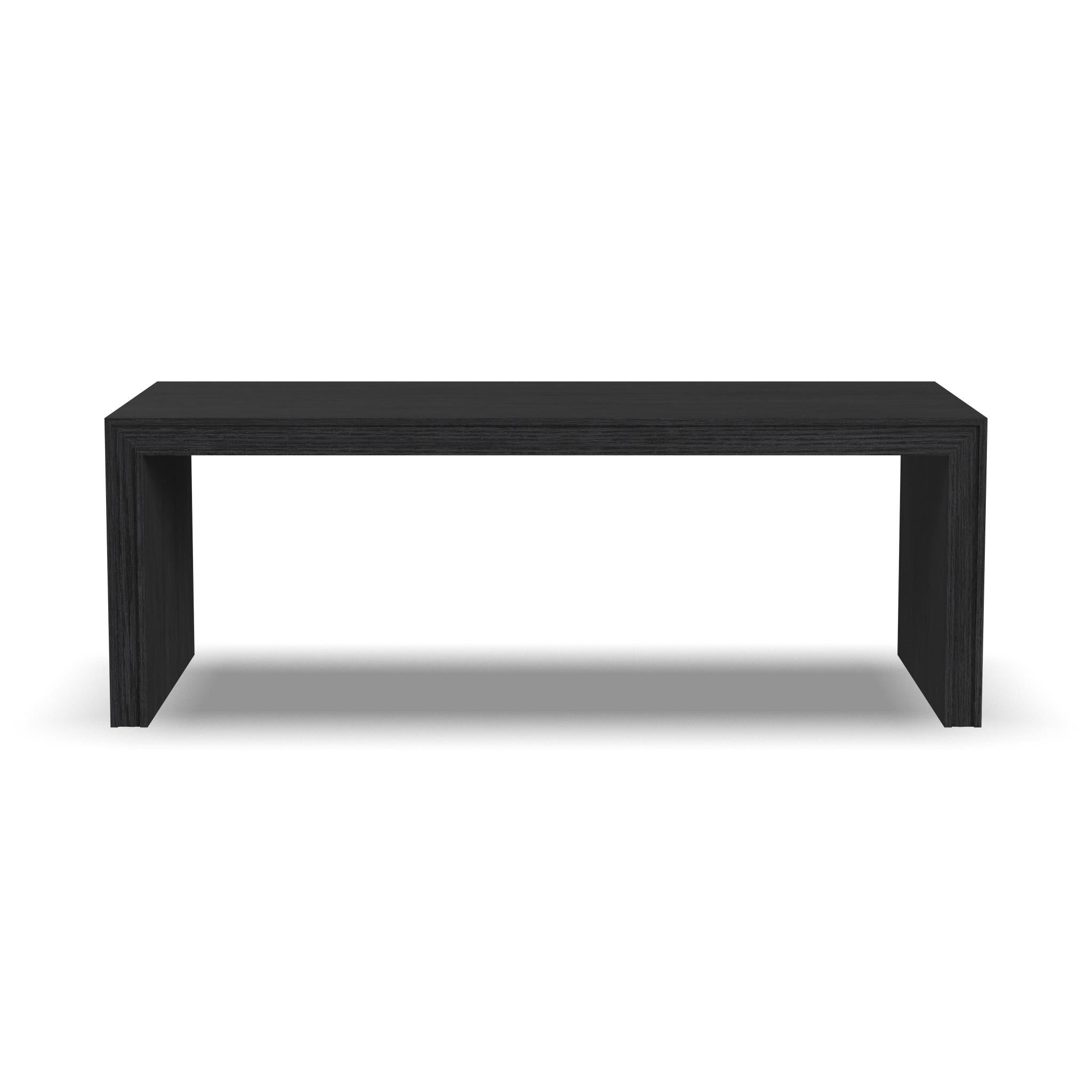 Waterfall Black Rectangular Coffee Table