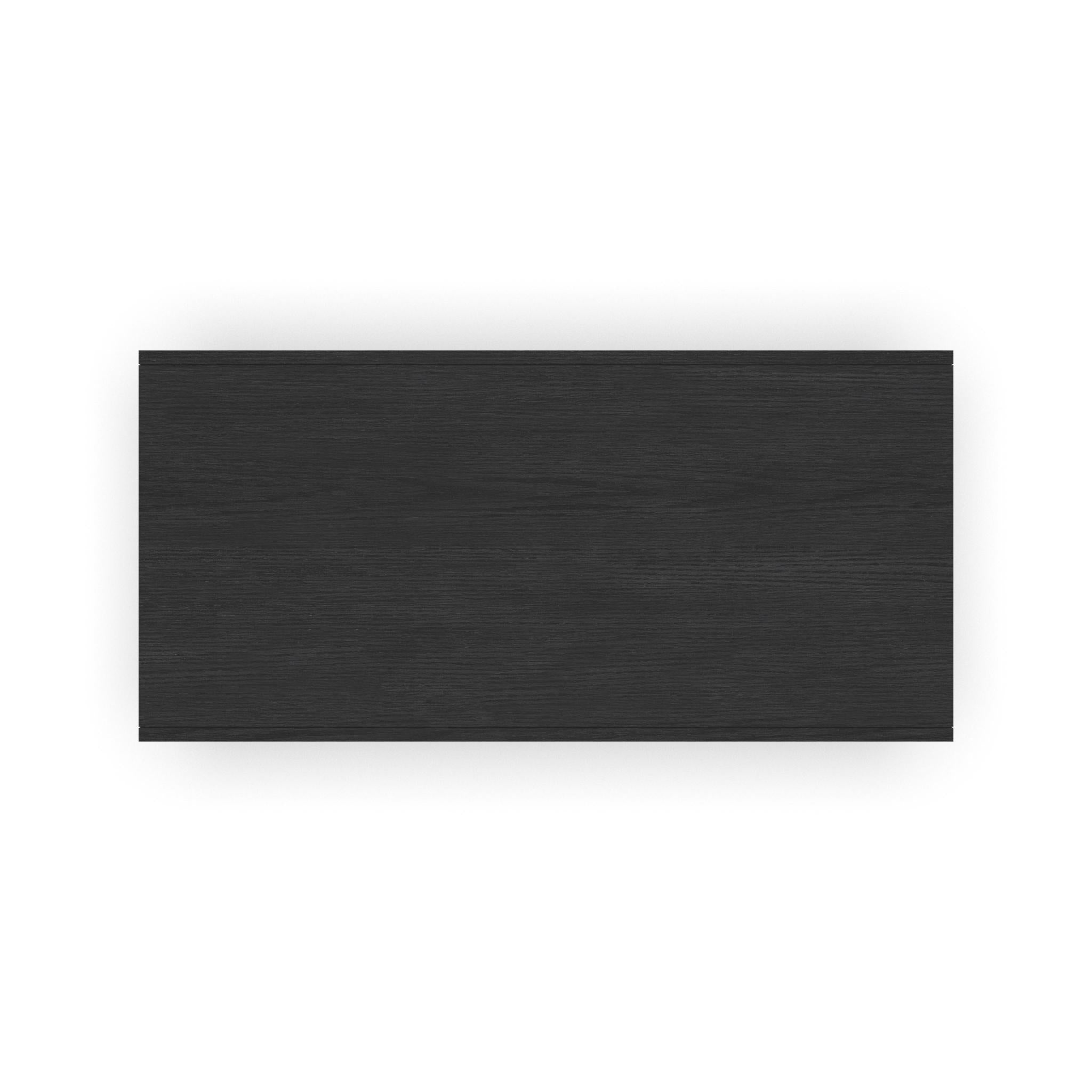 Waterfall Black Rectangular Coffee Table