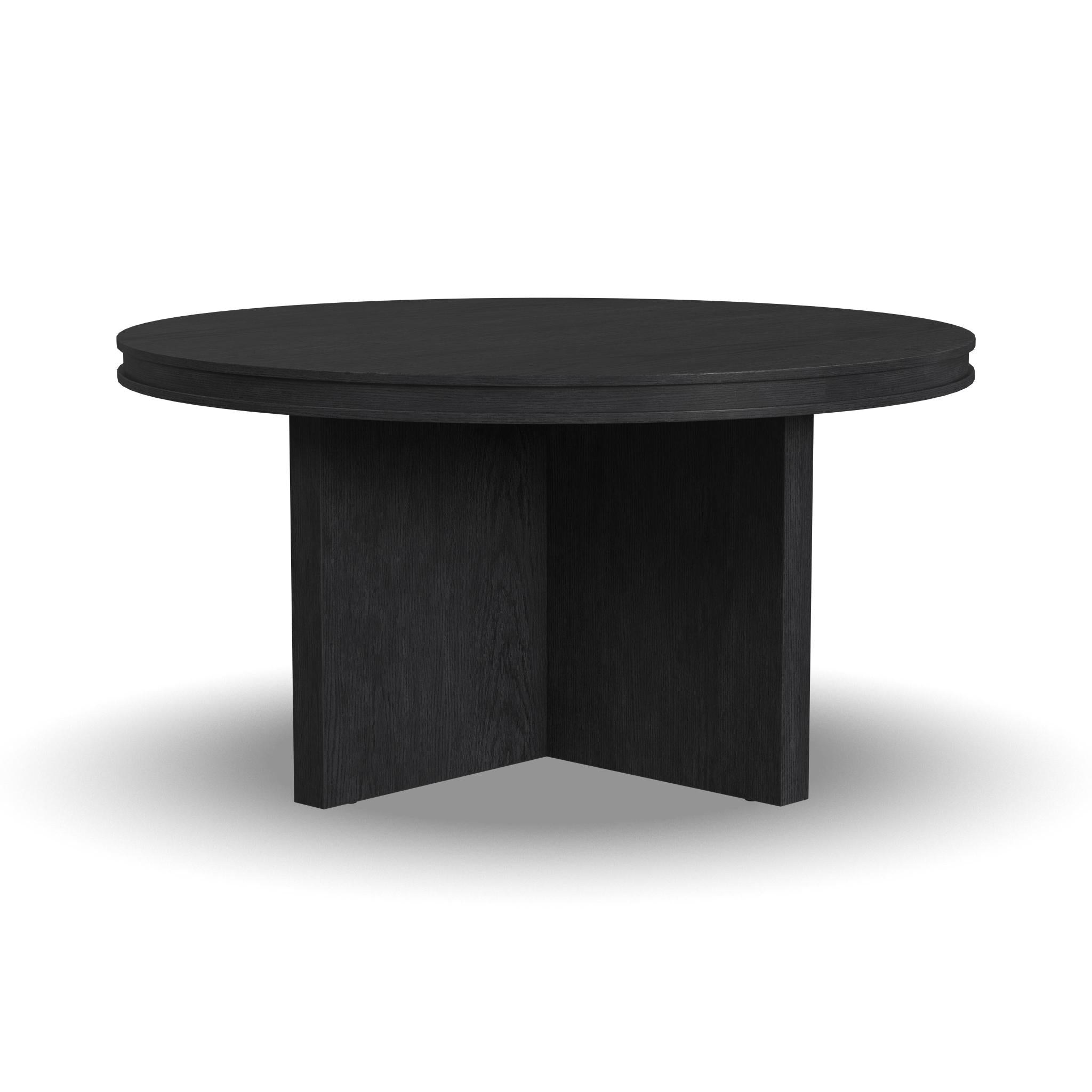 Waterfall Black Round Coffee Table