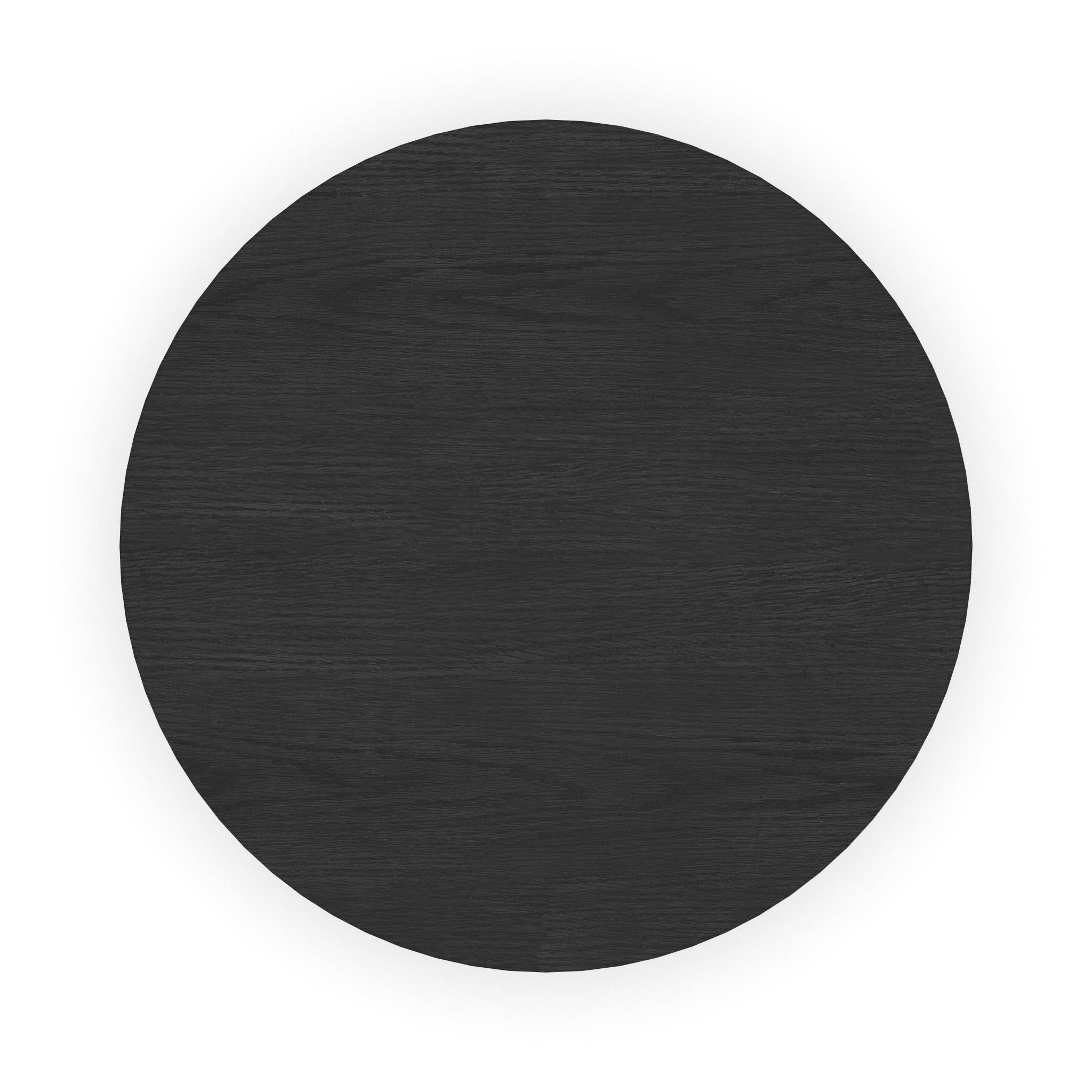 Waterfall Black Round Coffee Table