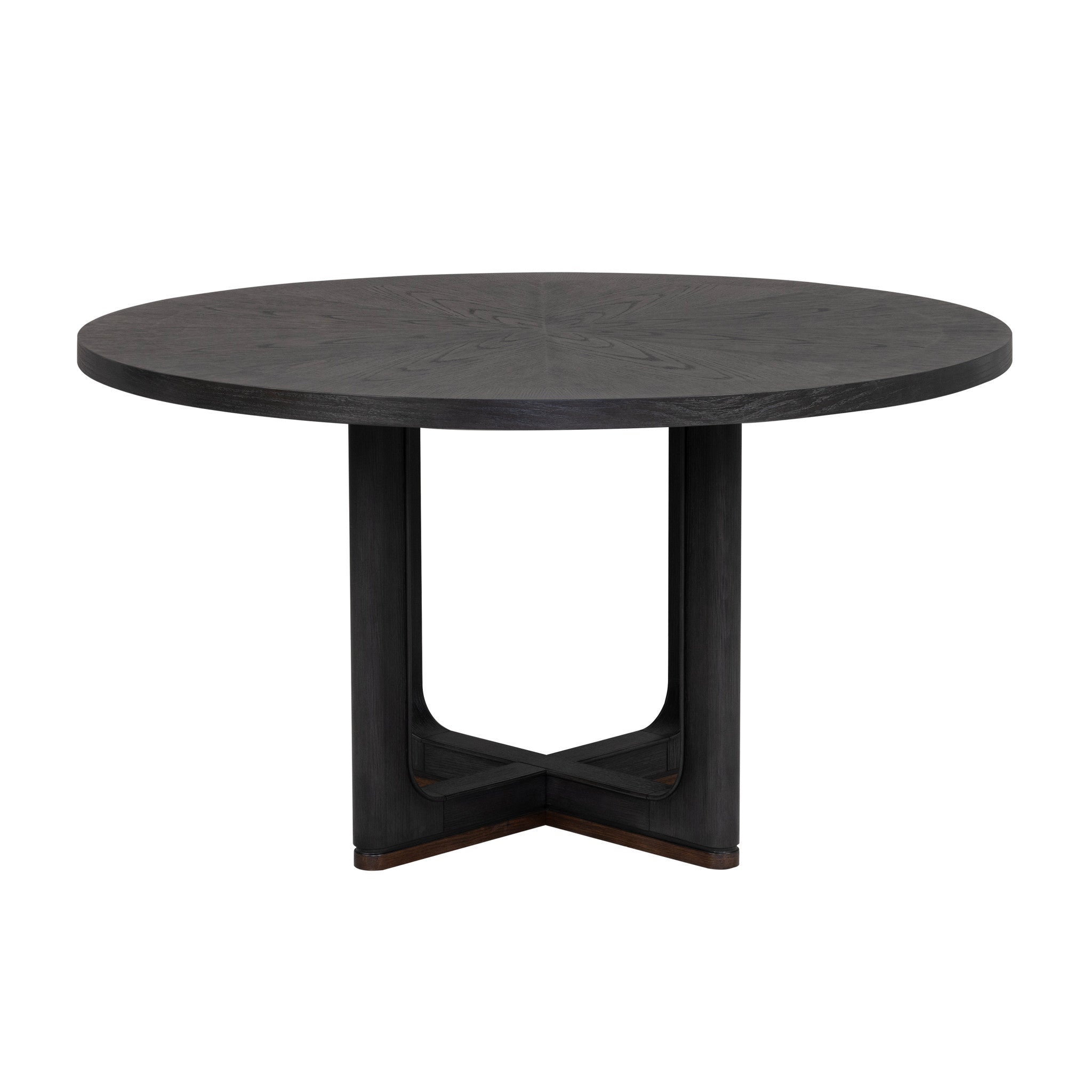 Waterfall Black Round Dining Table