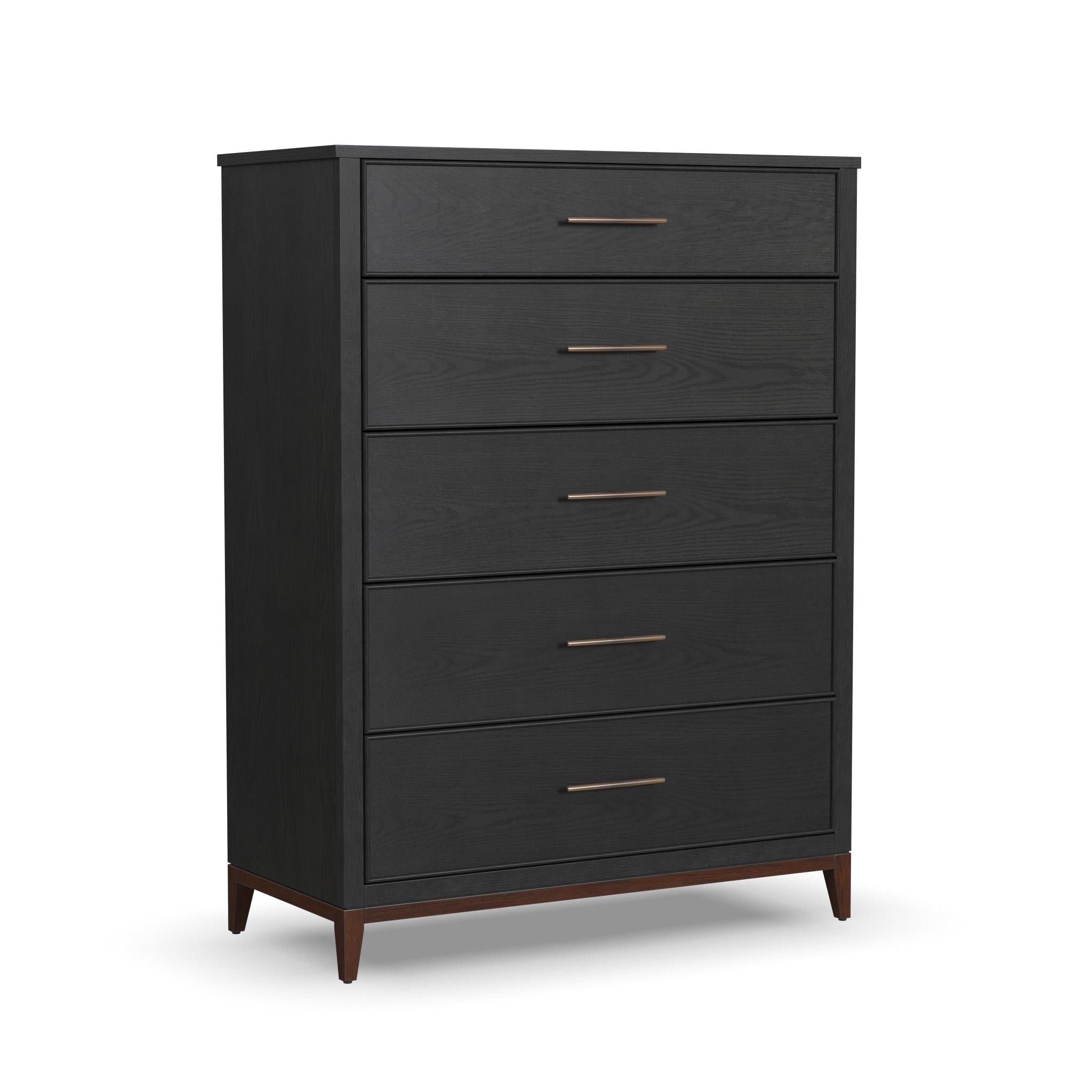 Waterfall Black Drawer Chest