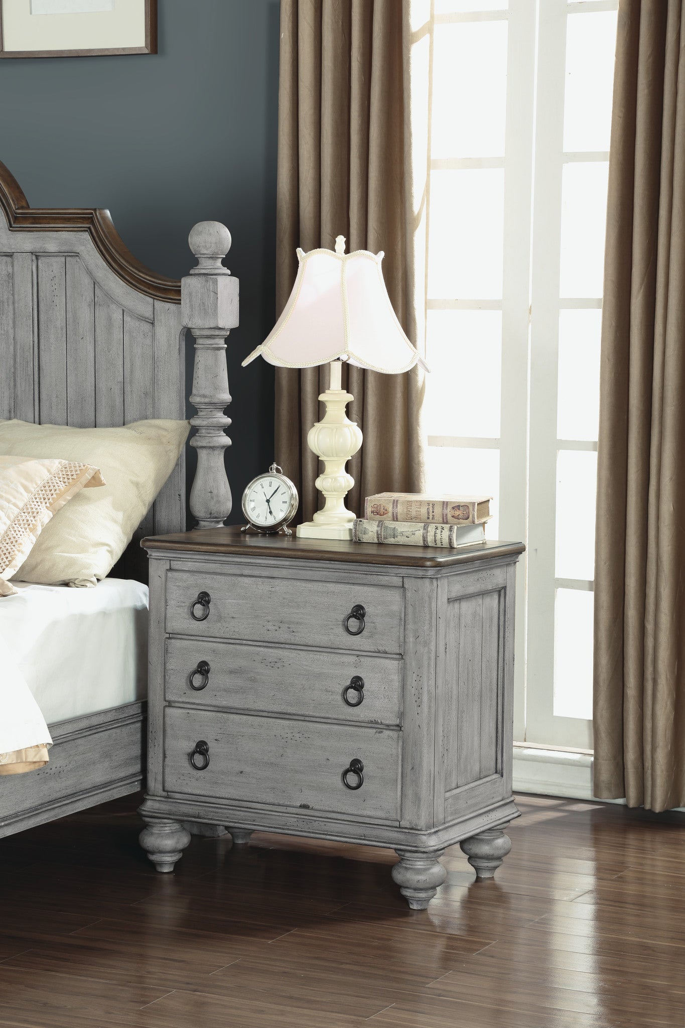 Plymouth Gray Nightstand