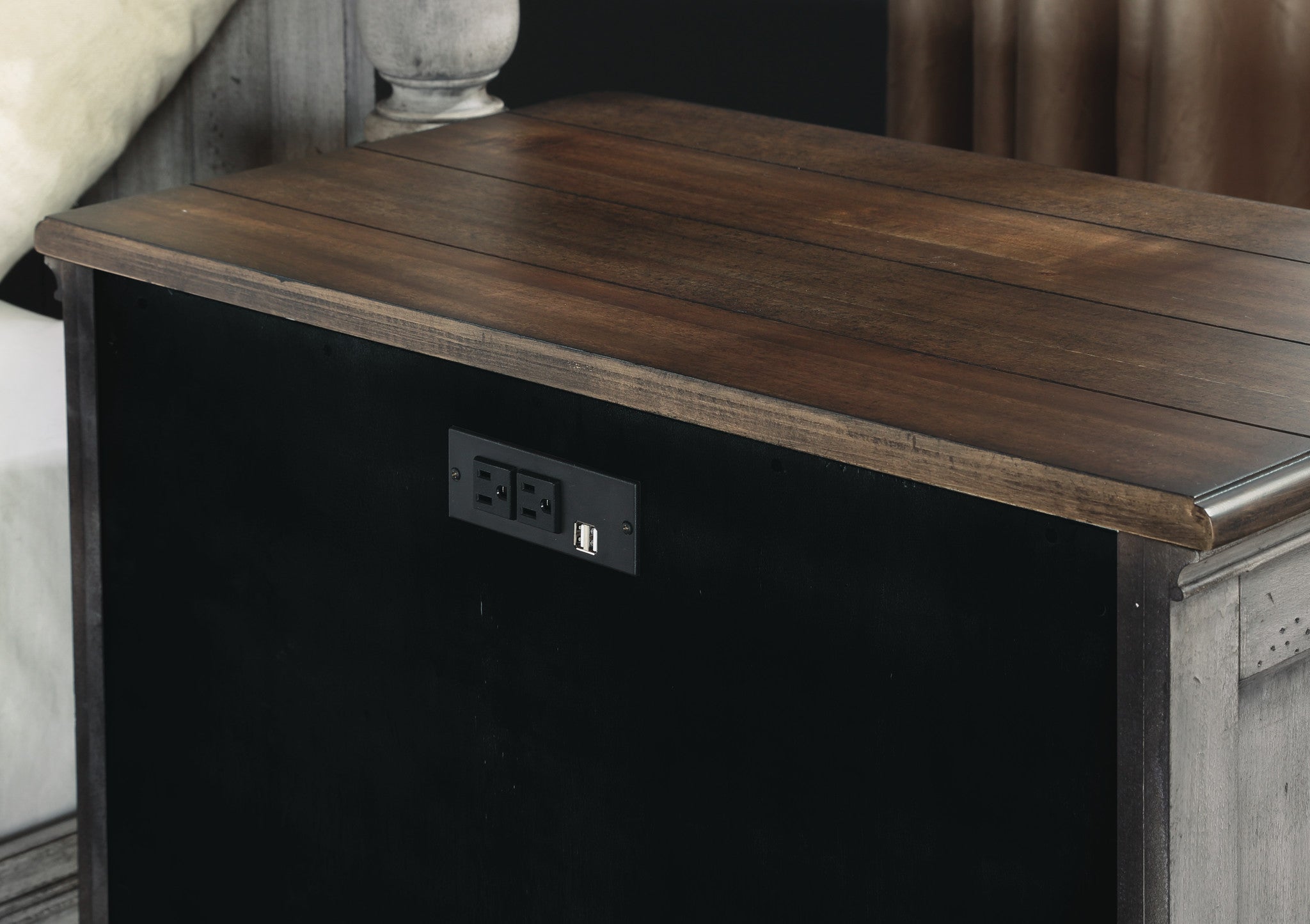 Plymouth Gray Nightstand