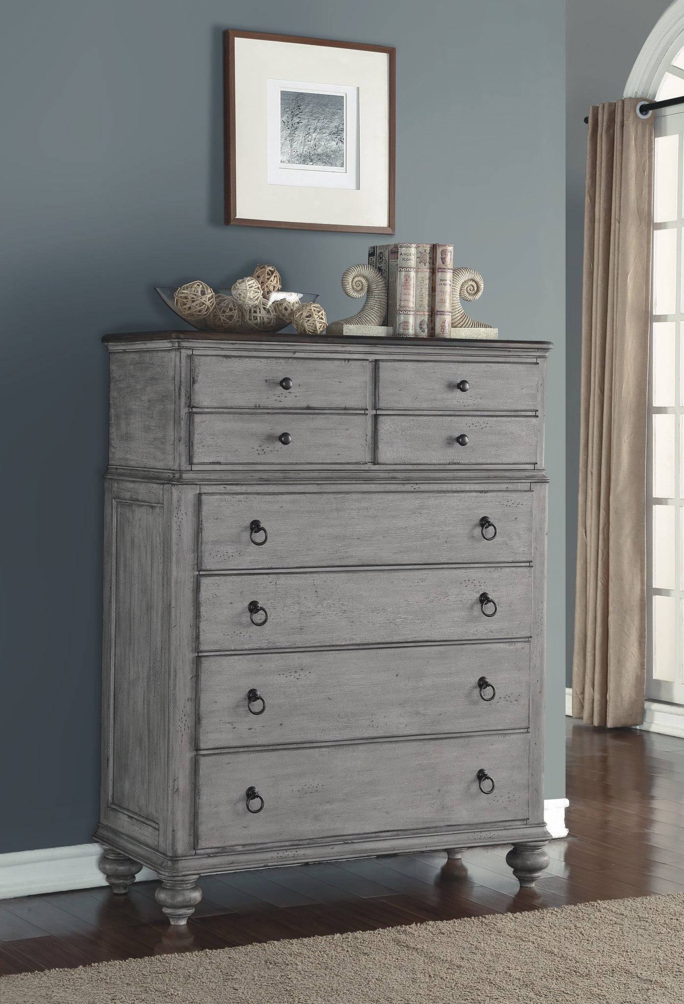 Plymouth Gray Drawer Chest