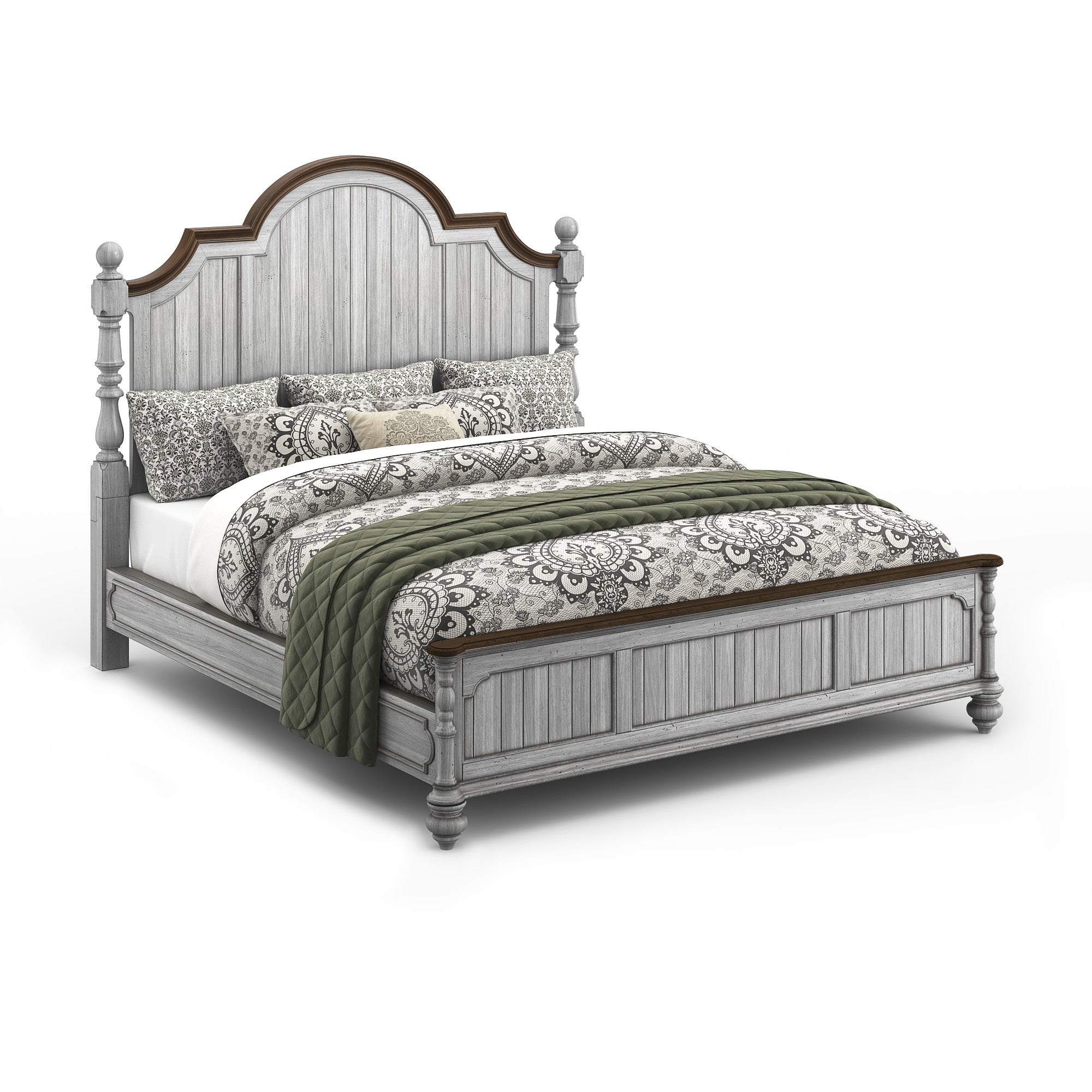 Plymouth Gray California King Poster Bed