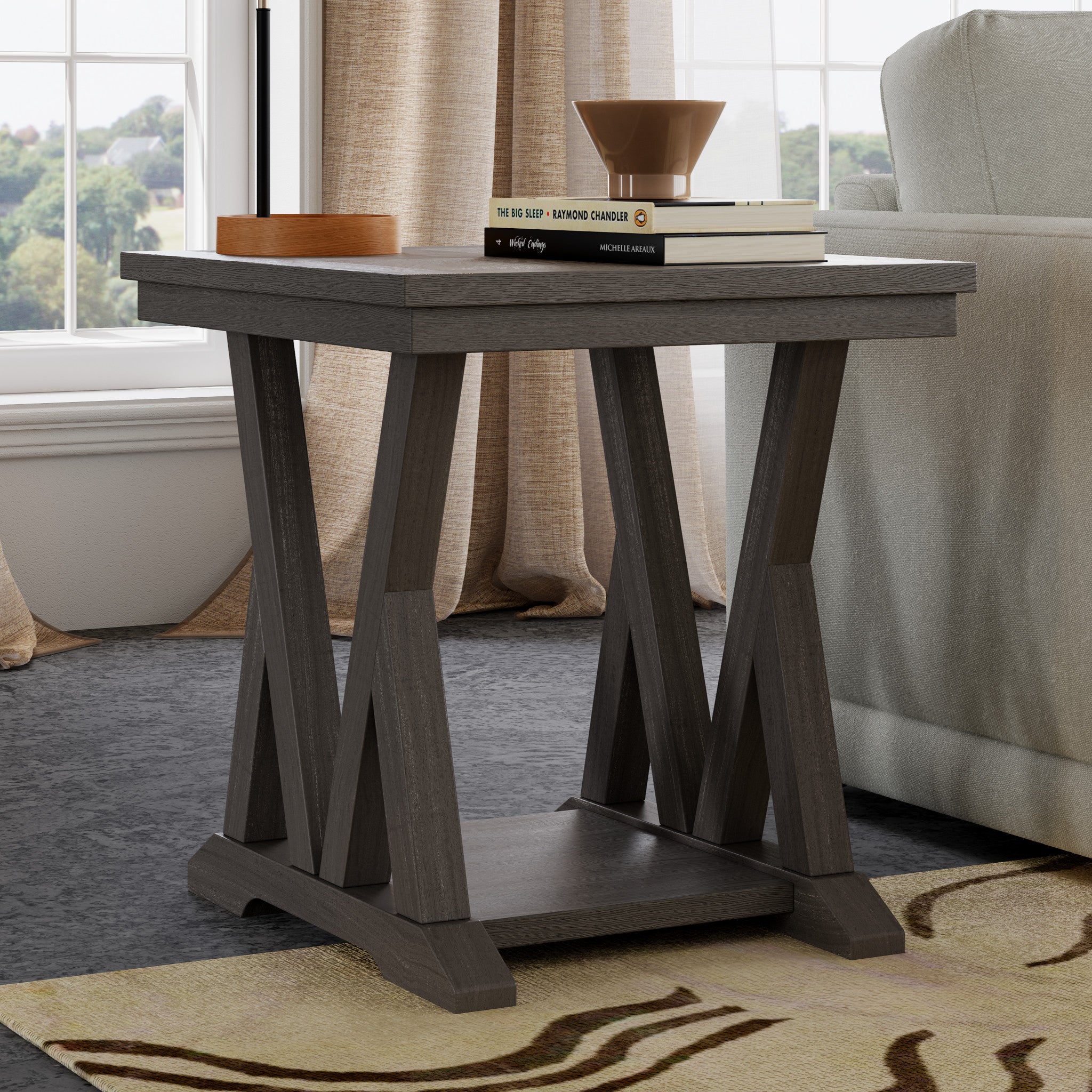 Maren W1051-01_End Table, Ebony