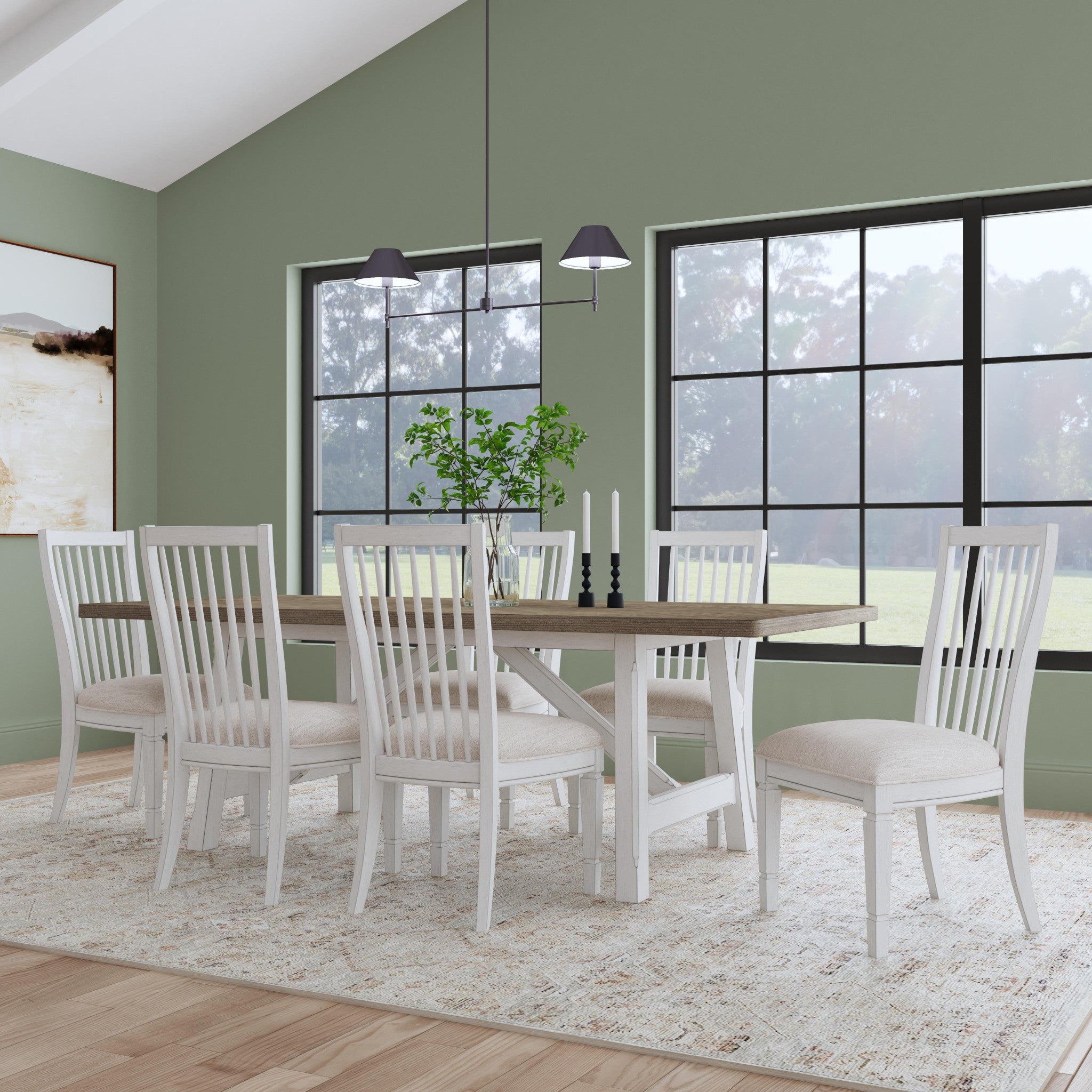 Melody White Rectangular Dining Table