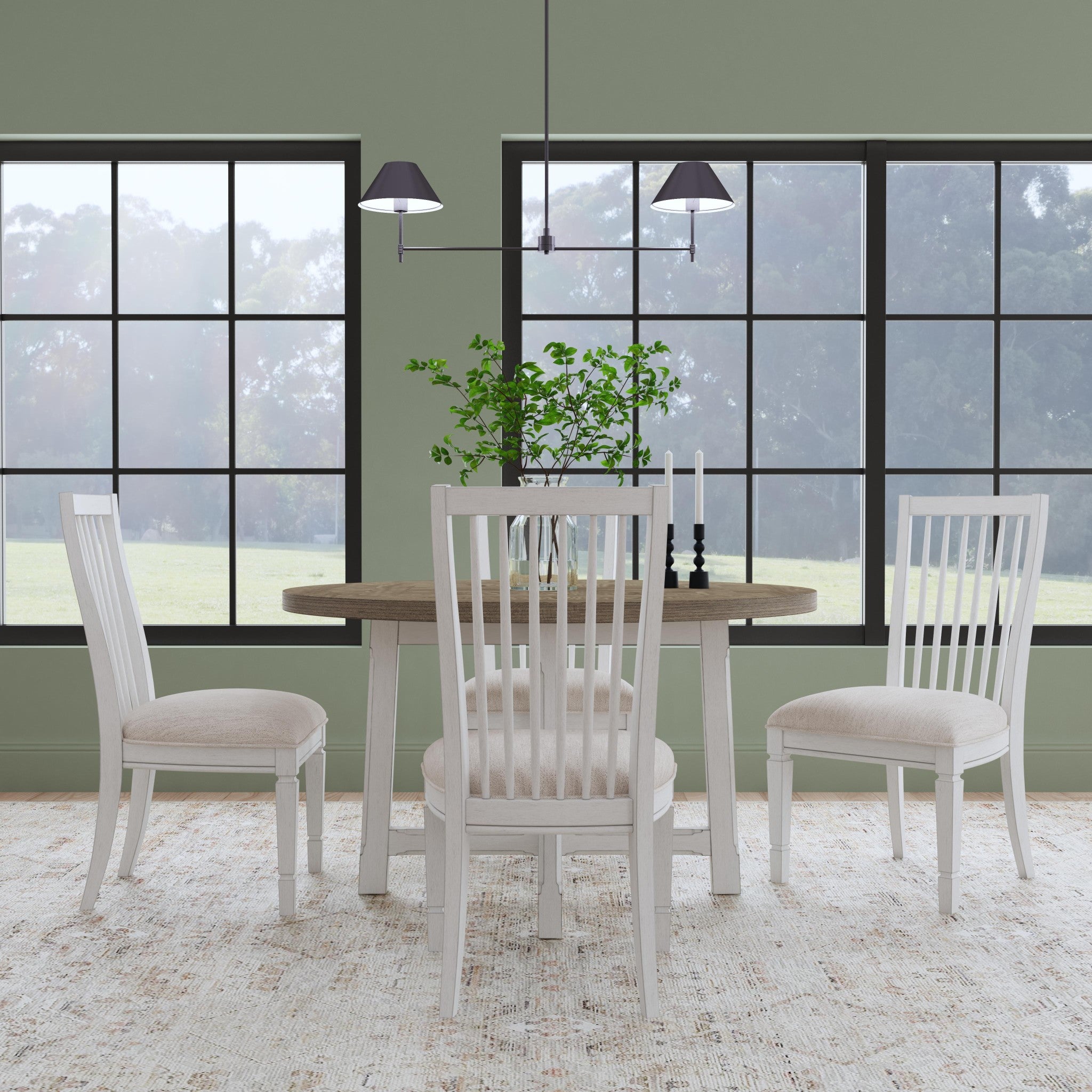 Melody White Round Dining Table