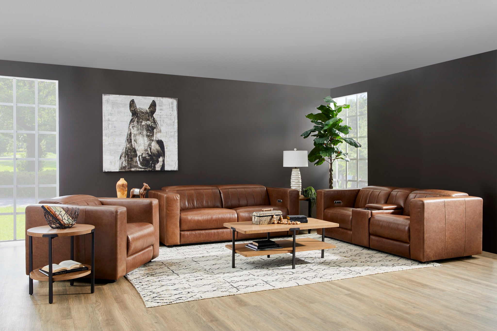 Millwork Brown Round End Table