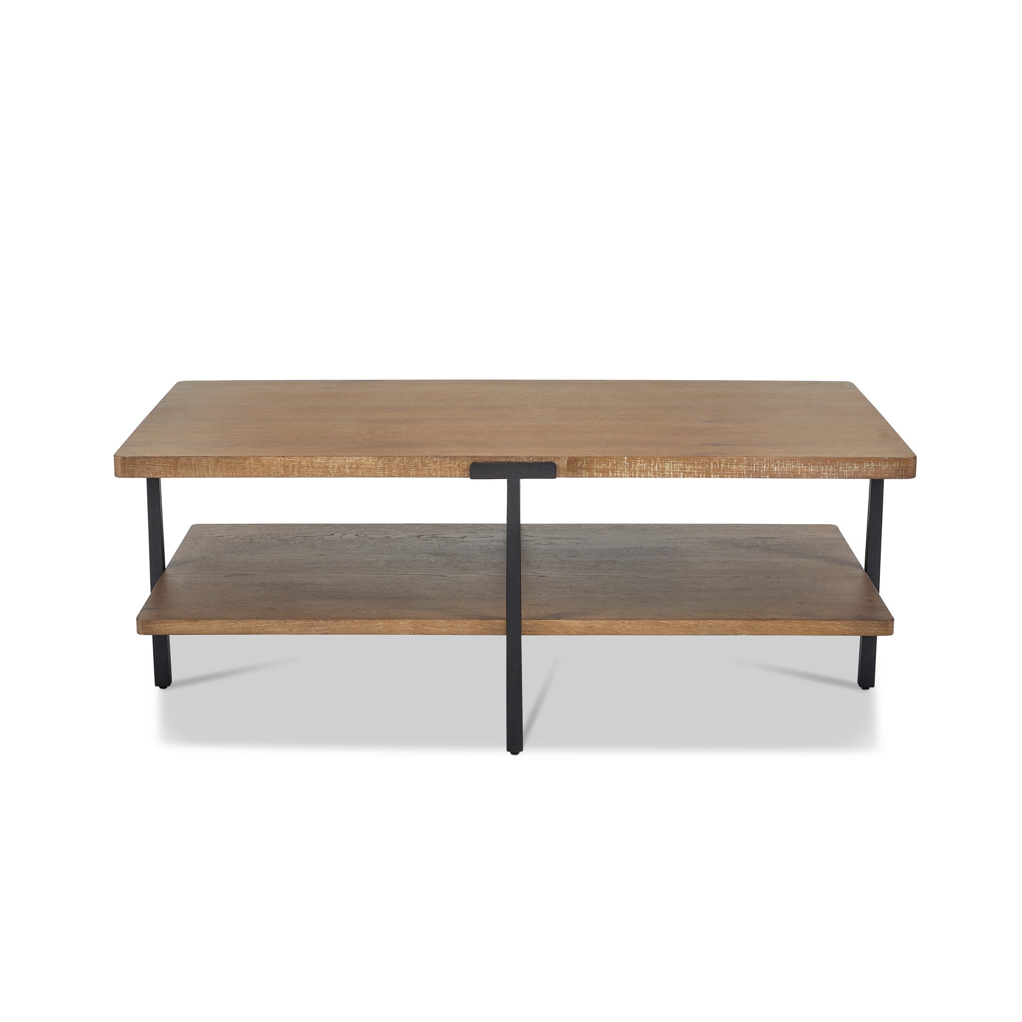 Millwork Brown Rectangular Coffee Table