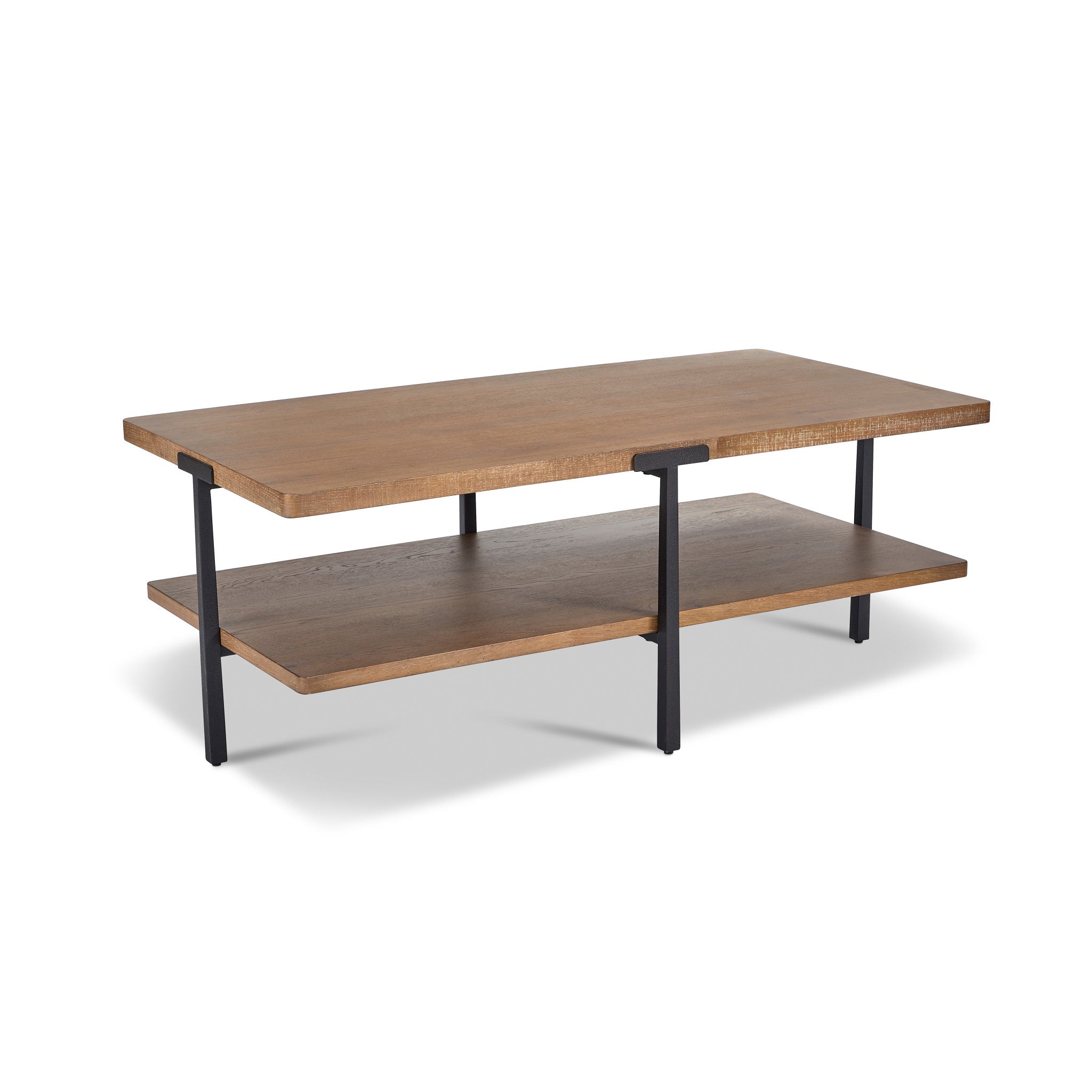 Millwork Brown Rectangular Coffee Table