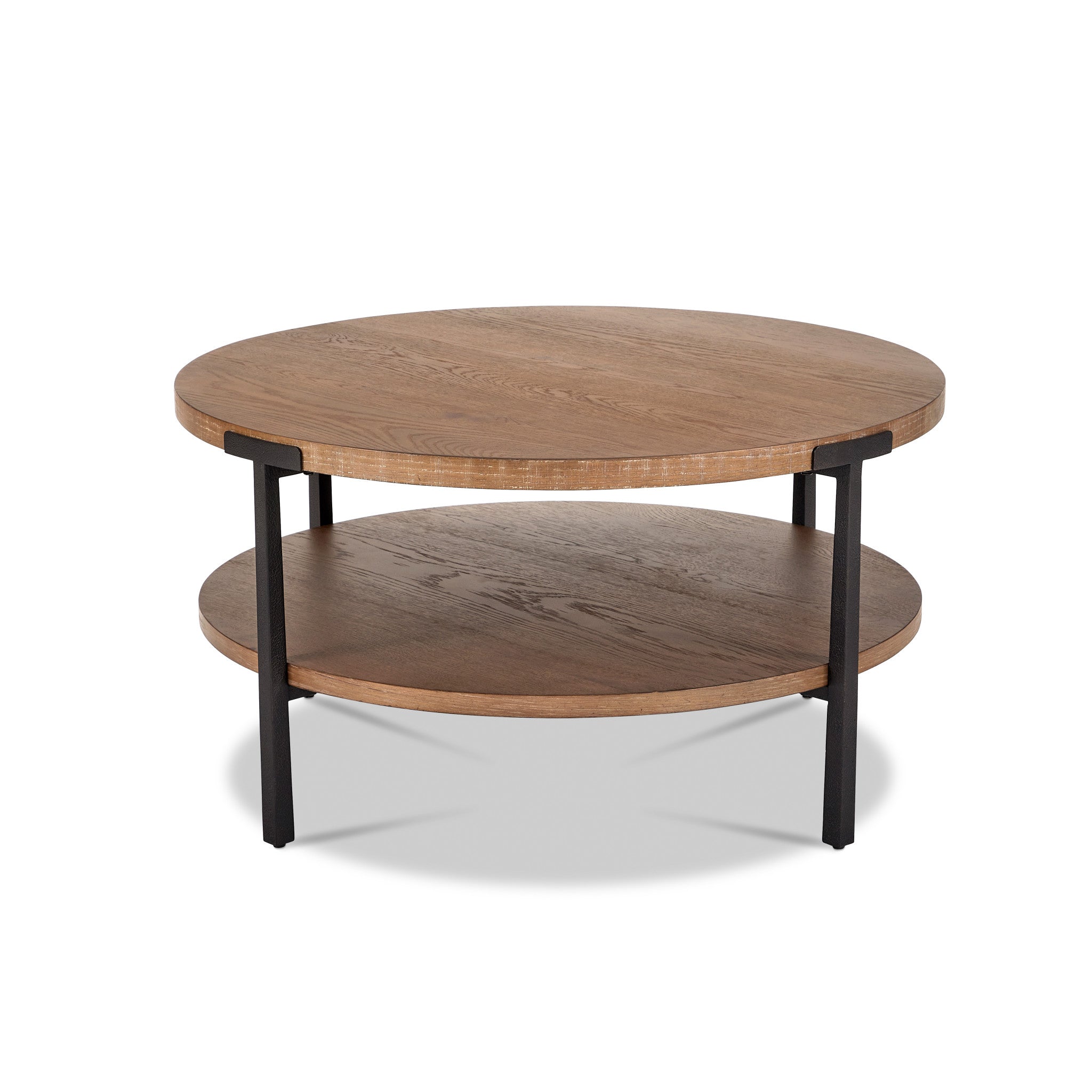 Millwork Brown Round Coffee Table