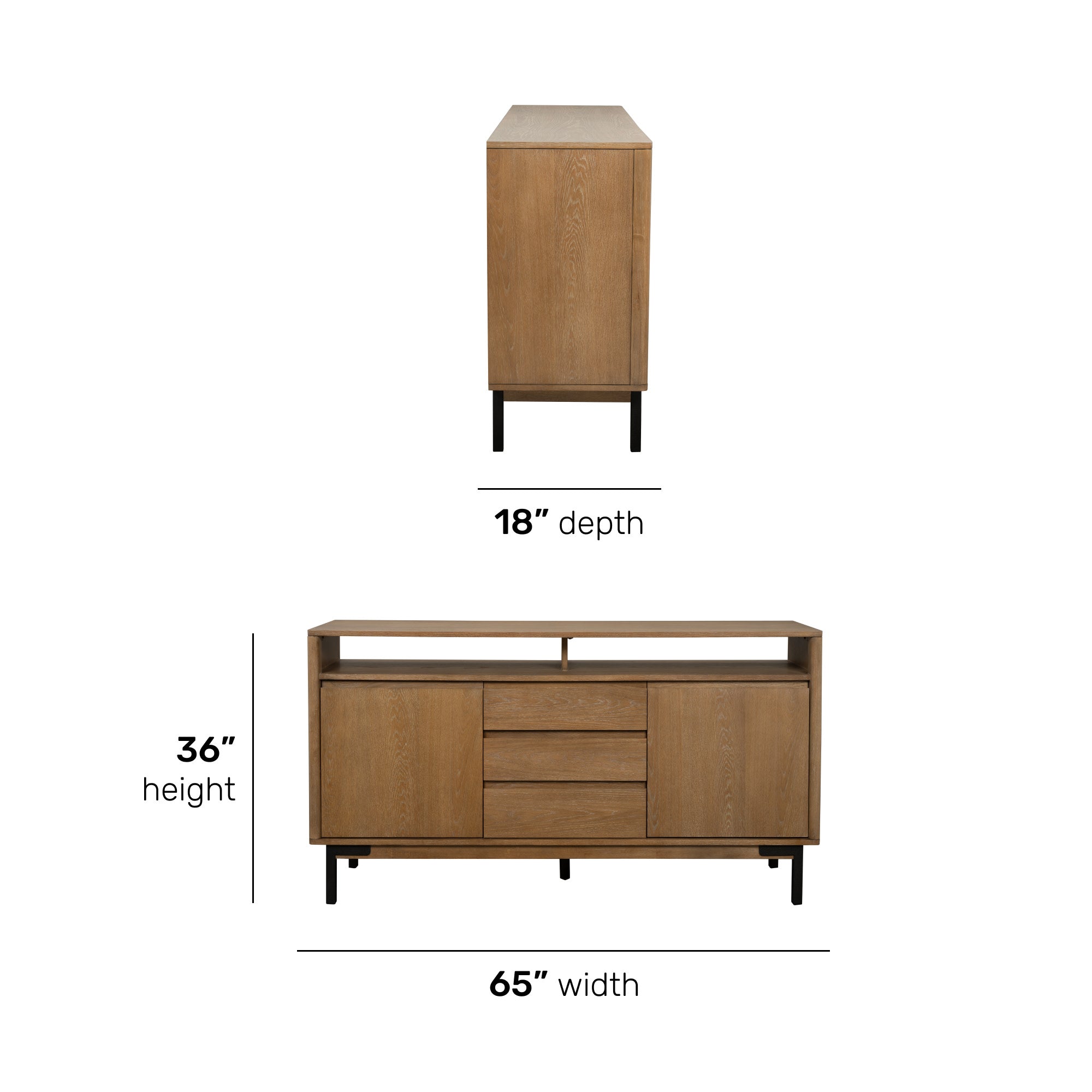 Millwork Brown Sideboard