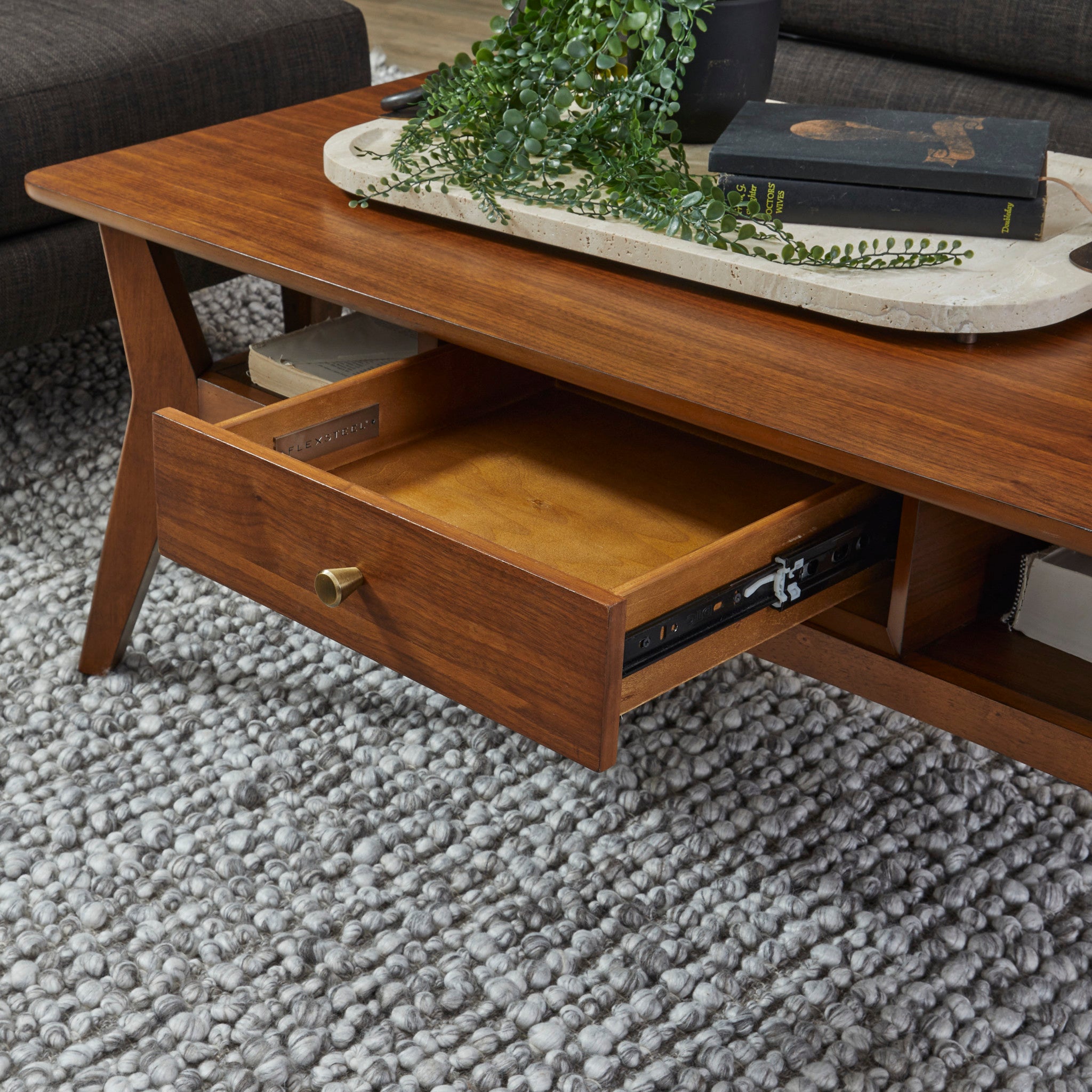 Ludwig Brown Rectangular Coffee Table