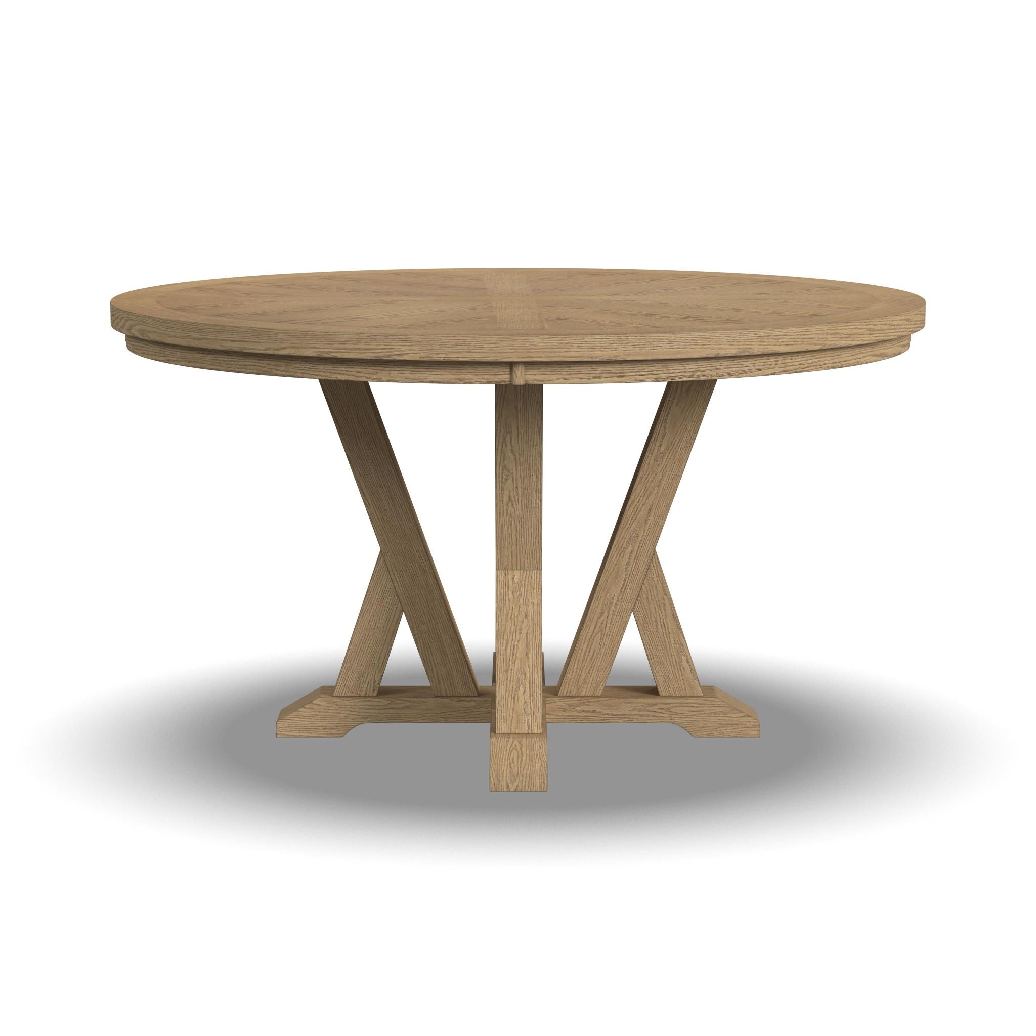 Lattice Brown Round Dining Table