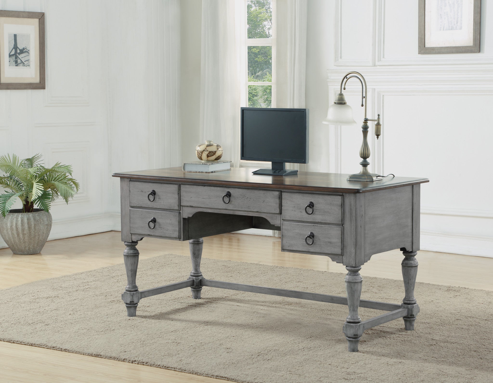 Plymouth Gray Desk