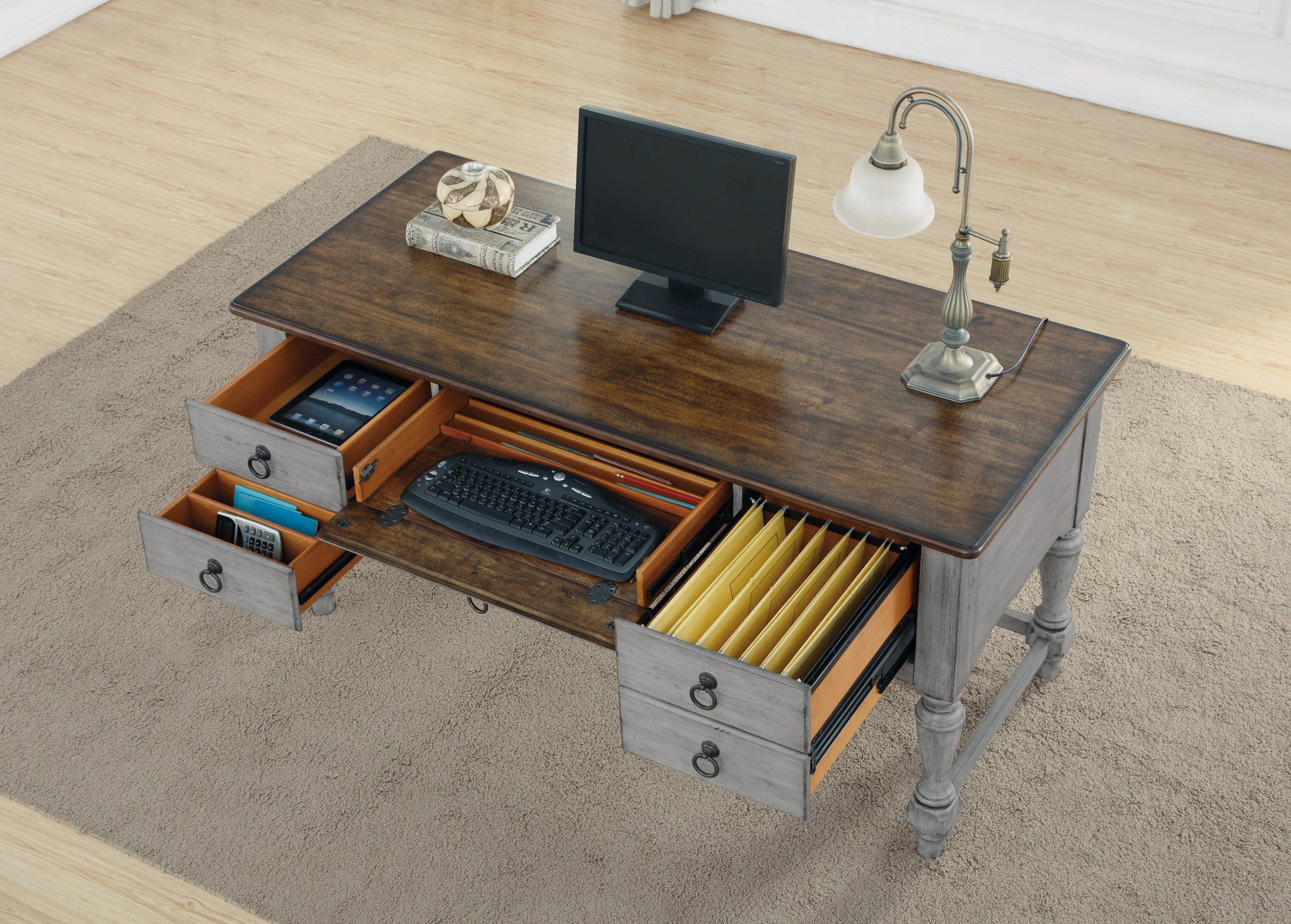 Plymouth Gray Desk