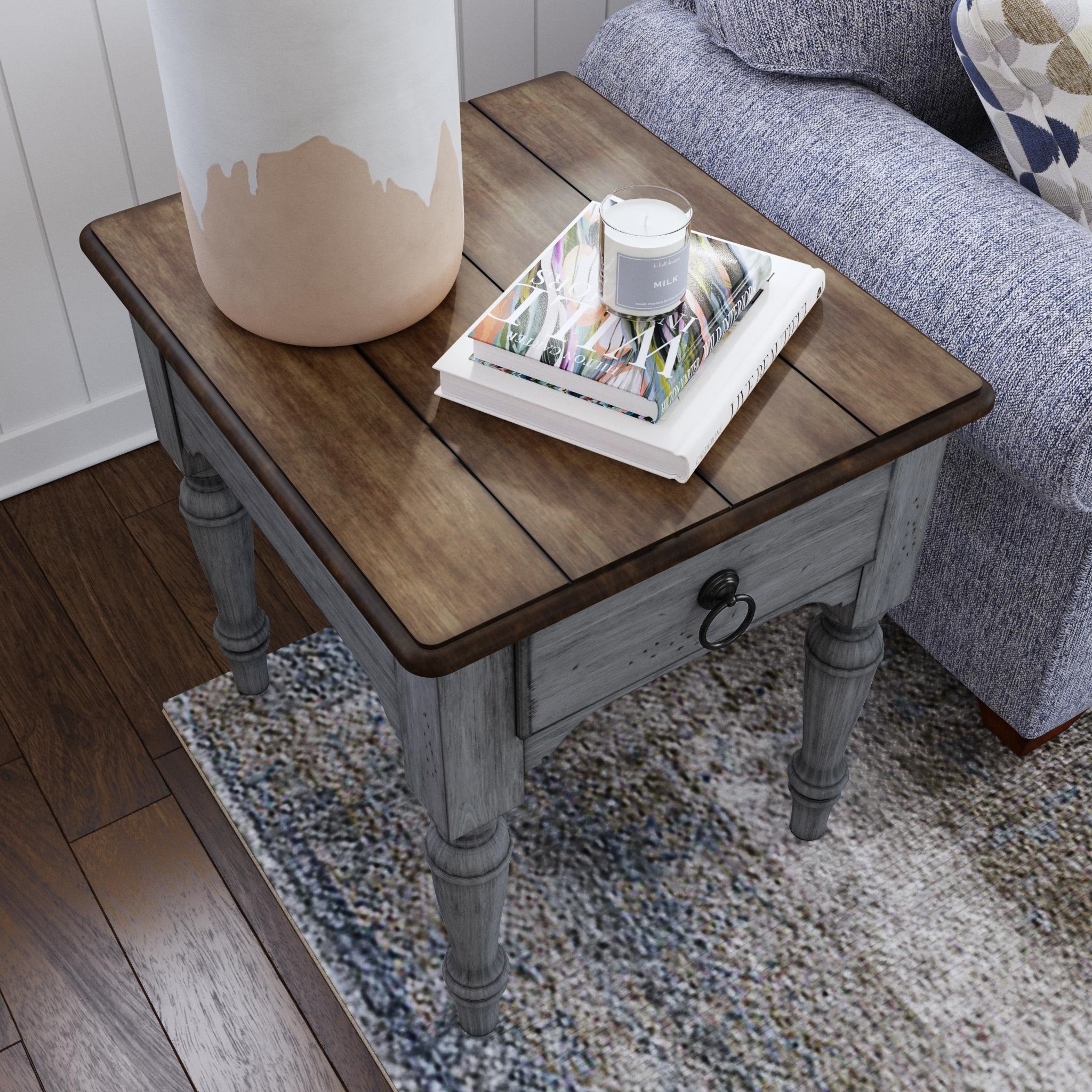 Plymouth Gray End Table