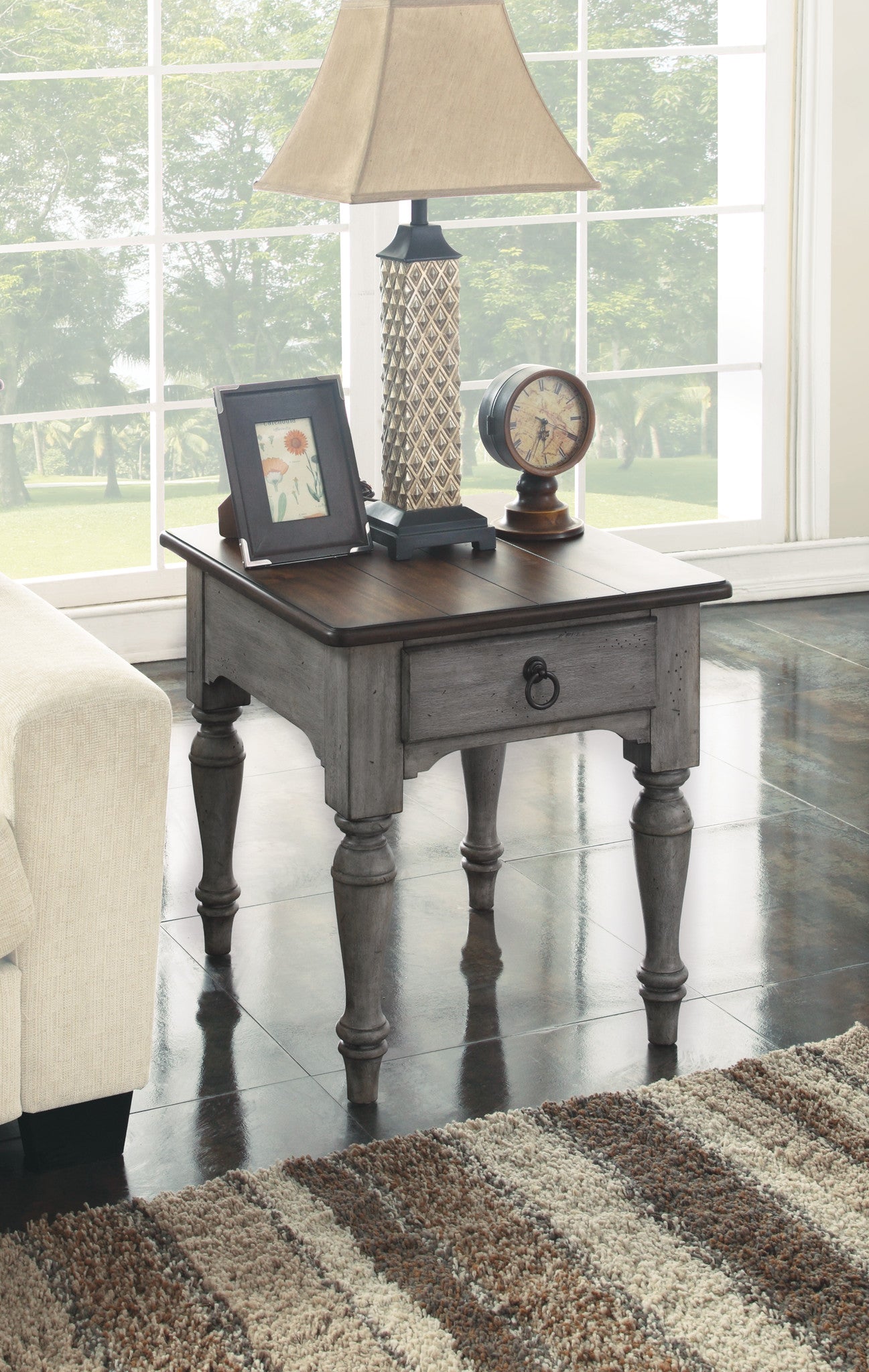 Plymouth Gray End Table