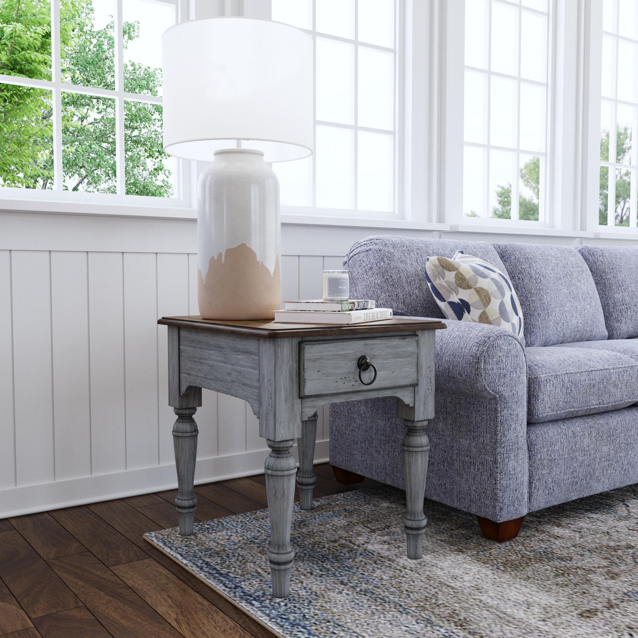 Plymouth Gray End Table