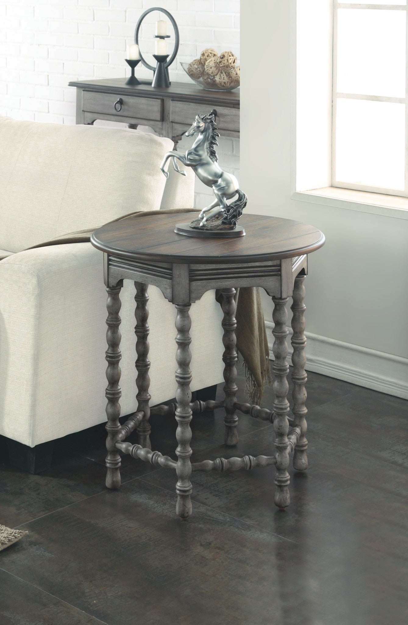 Plymouth Gray End Table